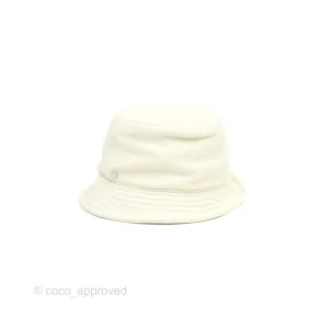 Hermes Calvi Bucket Hat Blanc Casse Deerskin=