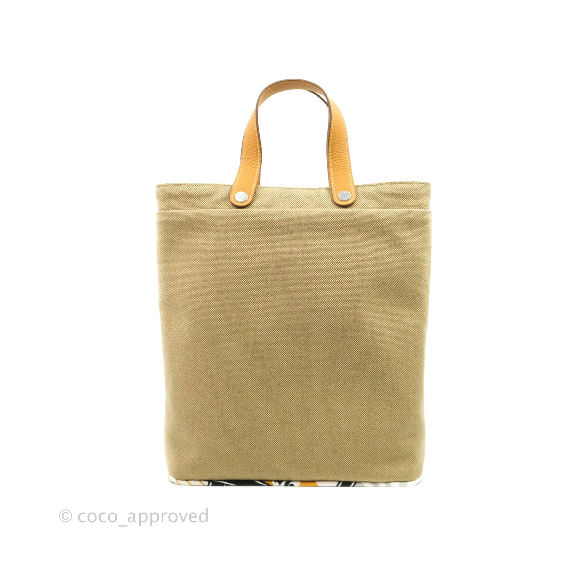 Hermes Canvas Silk Petit H Tote Multicolor