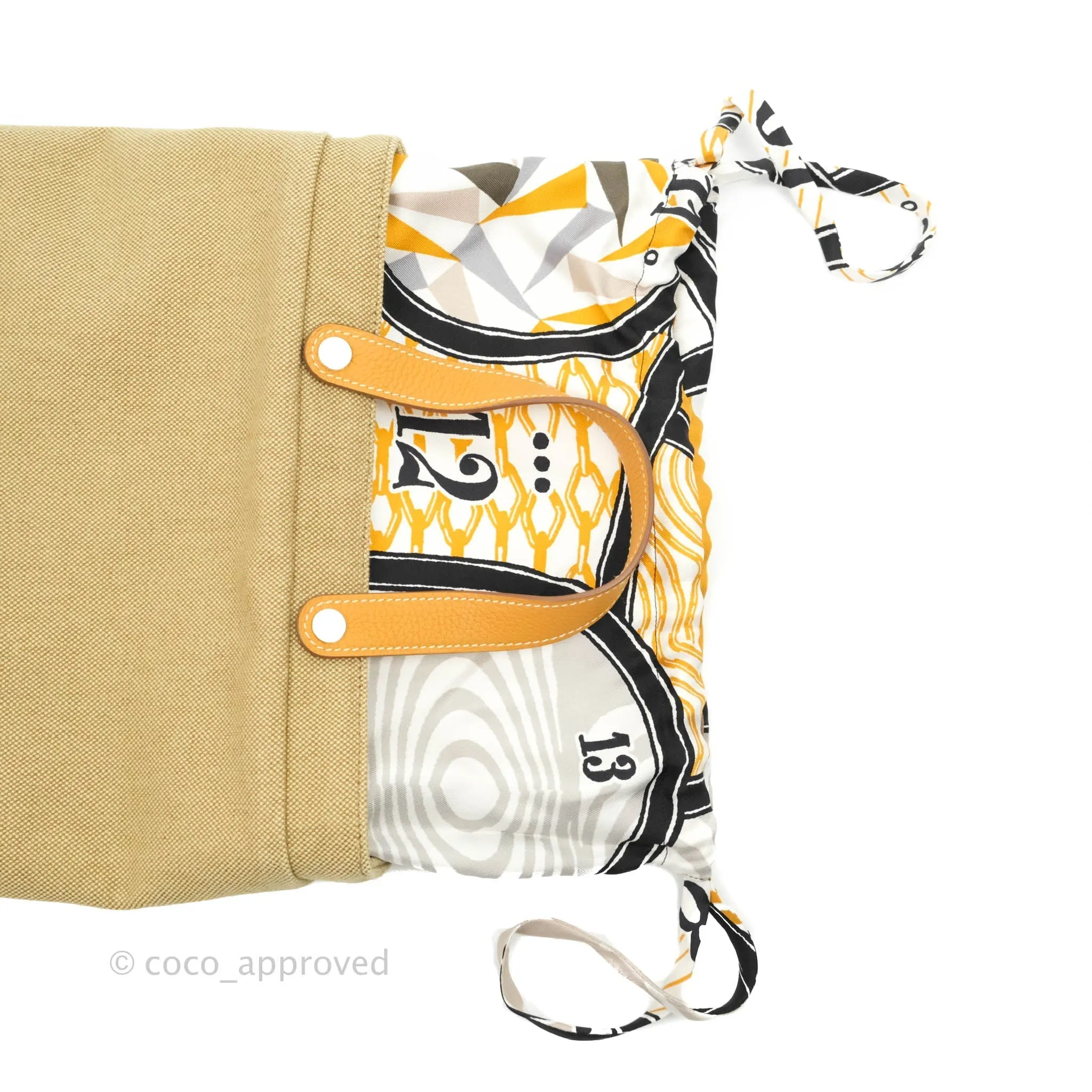 Hermes Canvas Silk Petit H Tote Multicolor