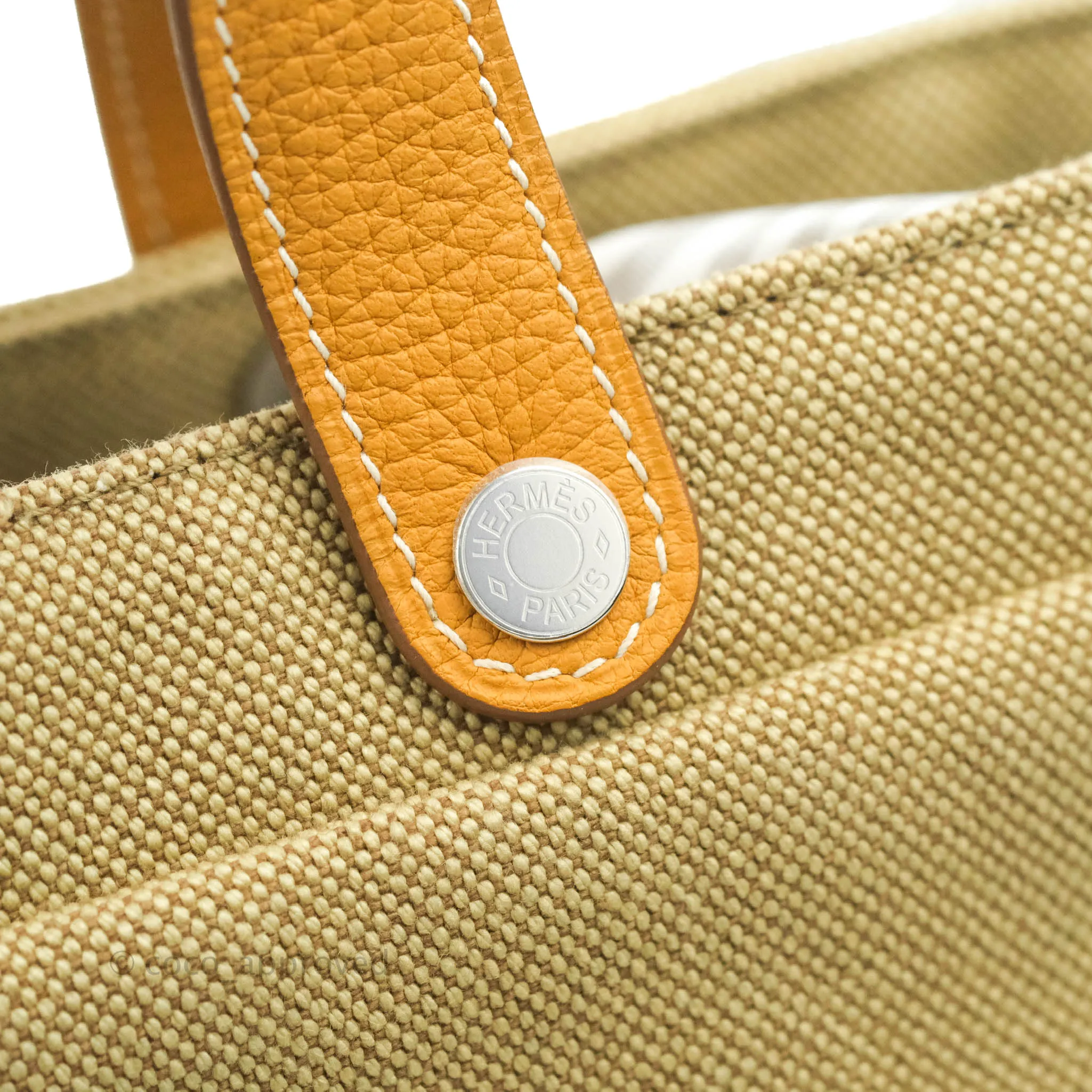 Hermes Canvas Silk Petit H Tote Multicolor