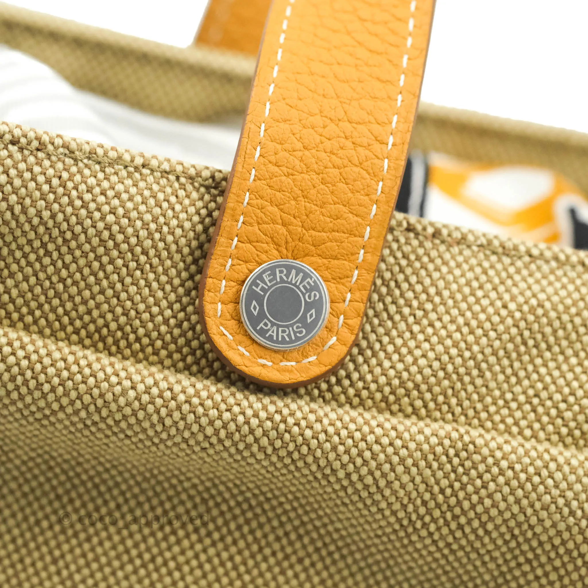 Hermes Canvas Silk Petit H Tote Multicolor