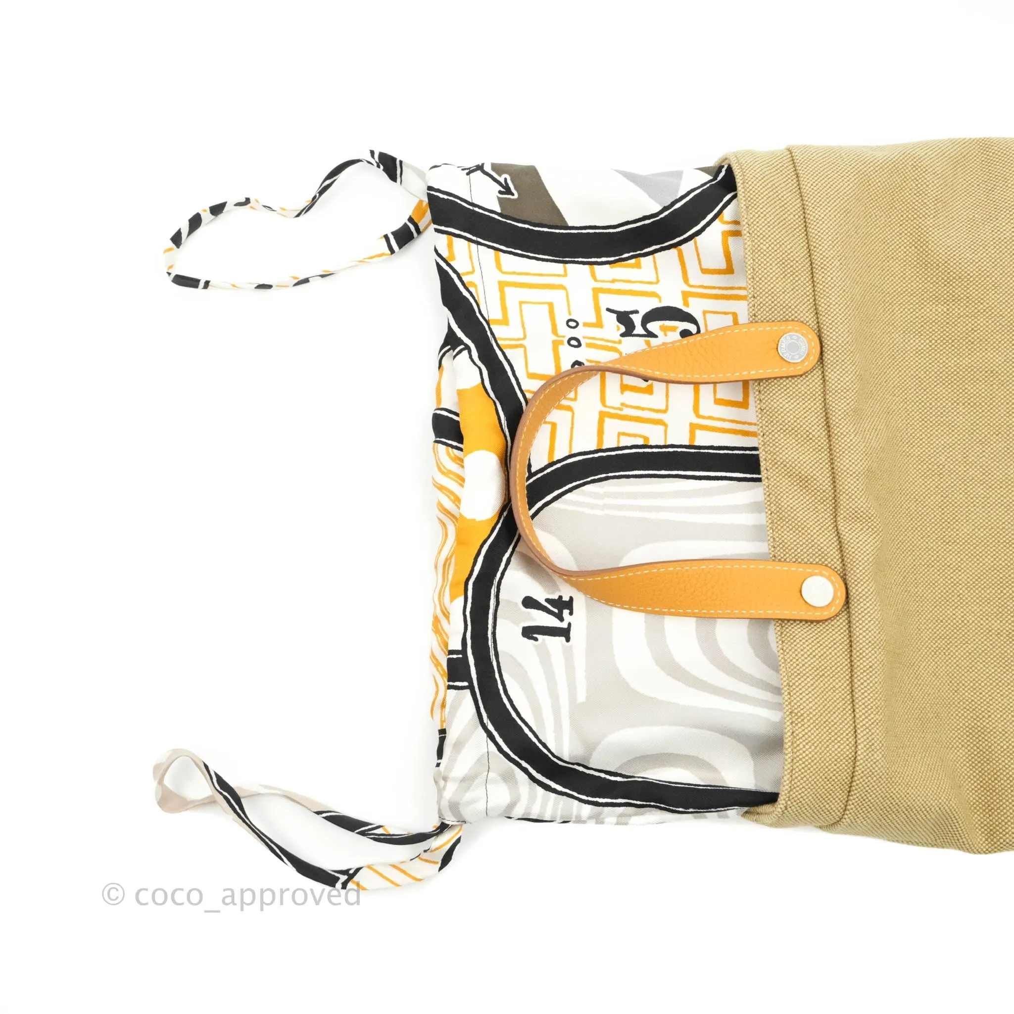Hermes Canvas Silk Petit H Tote Multicolor