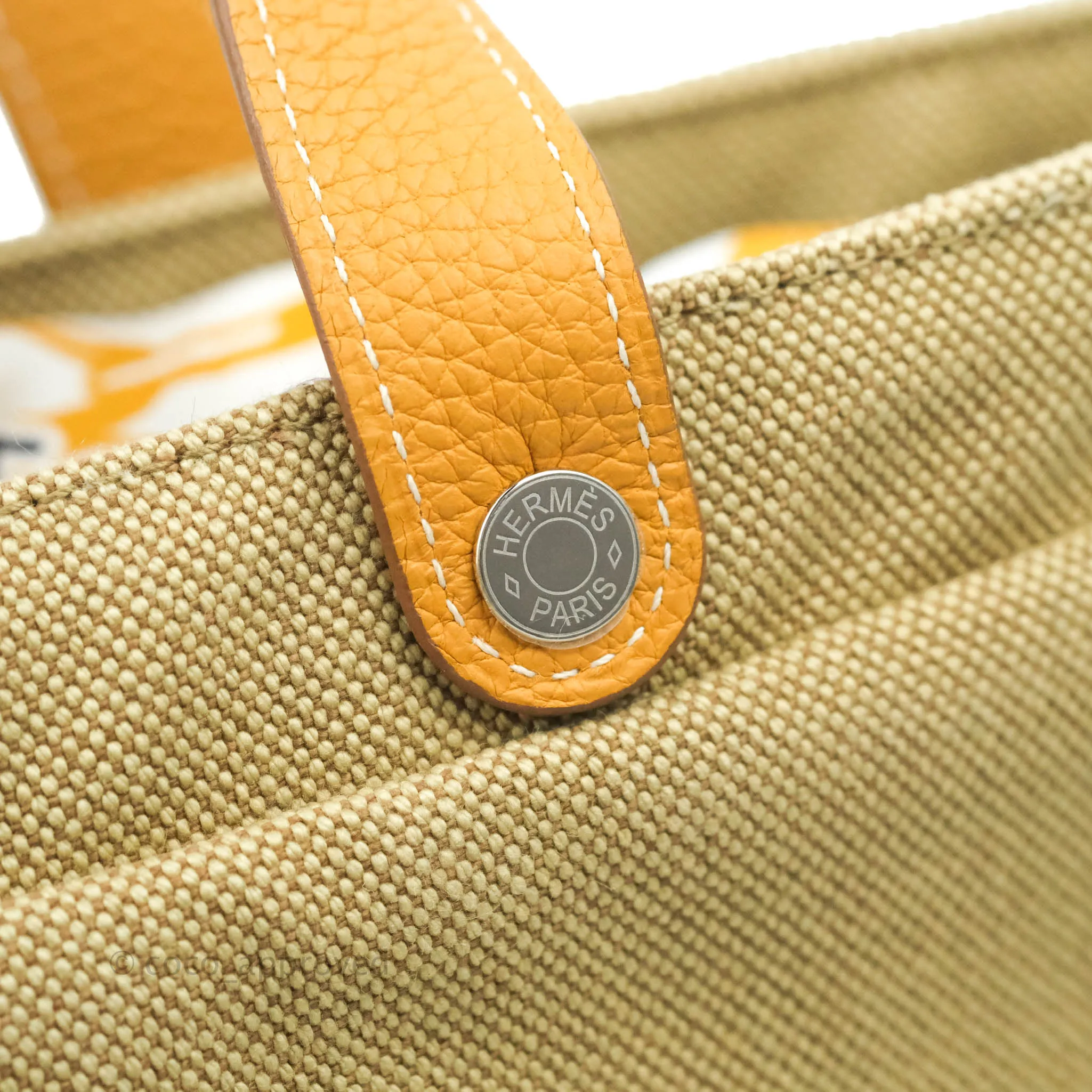 Hermes Canvas Silk Petit H Tote Multicolor