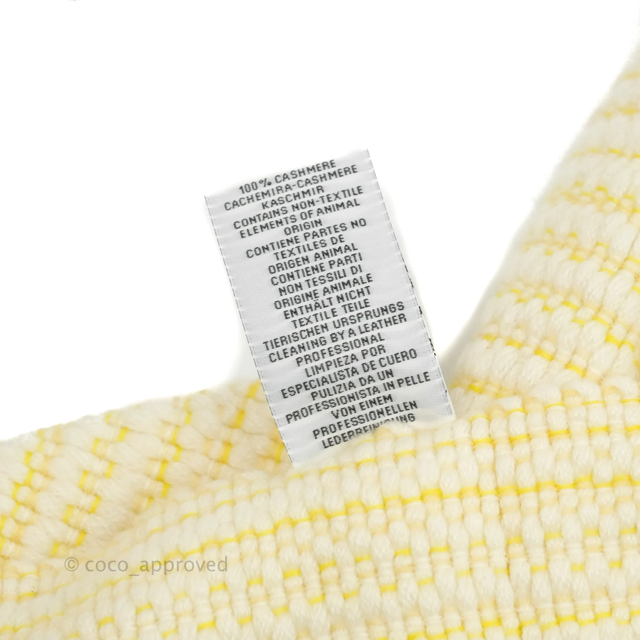 Hermes Cashmere Boutis Muffler cru / Jaune
