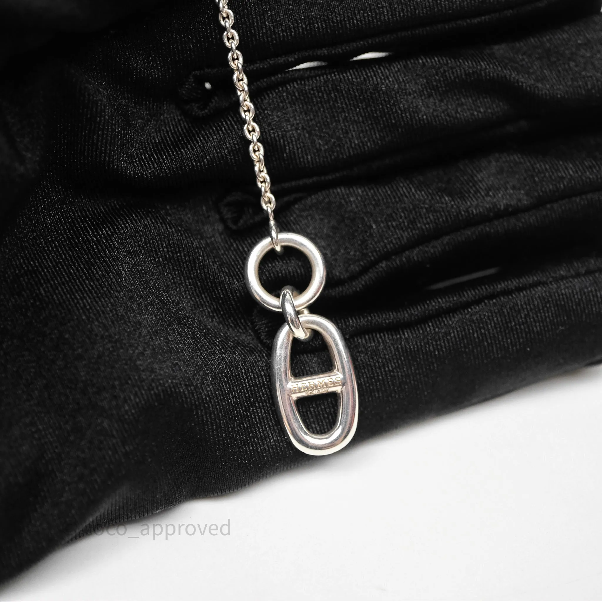Hermes Chaine d'ancre Pendant Necklace Silver 925