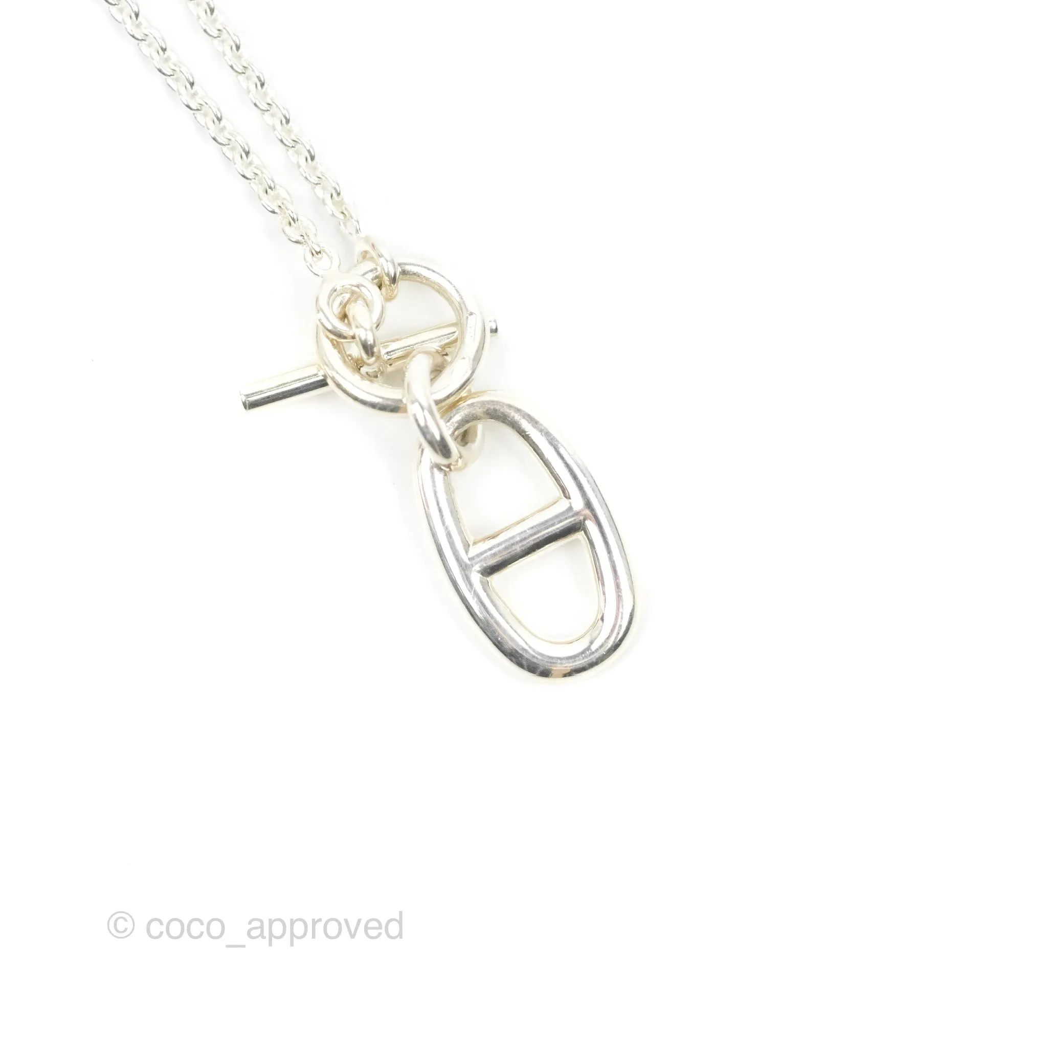 Hermes Chaine d'ancre Pendant Necklace Silver 925