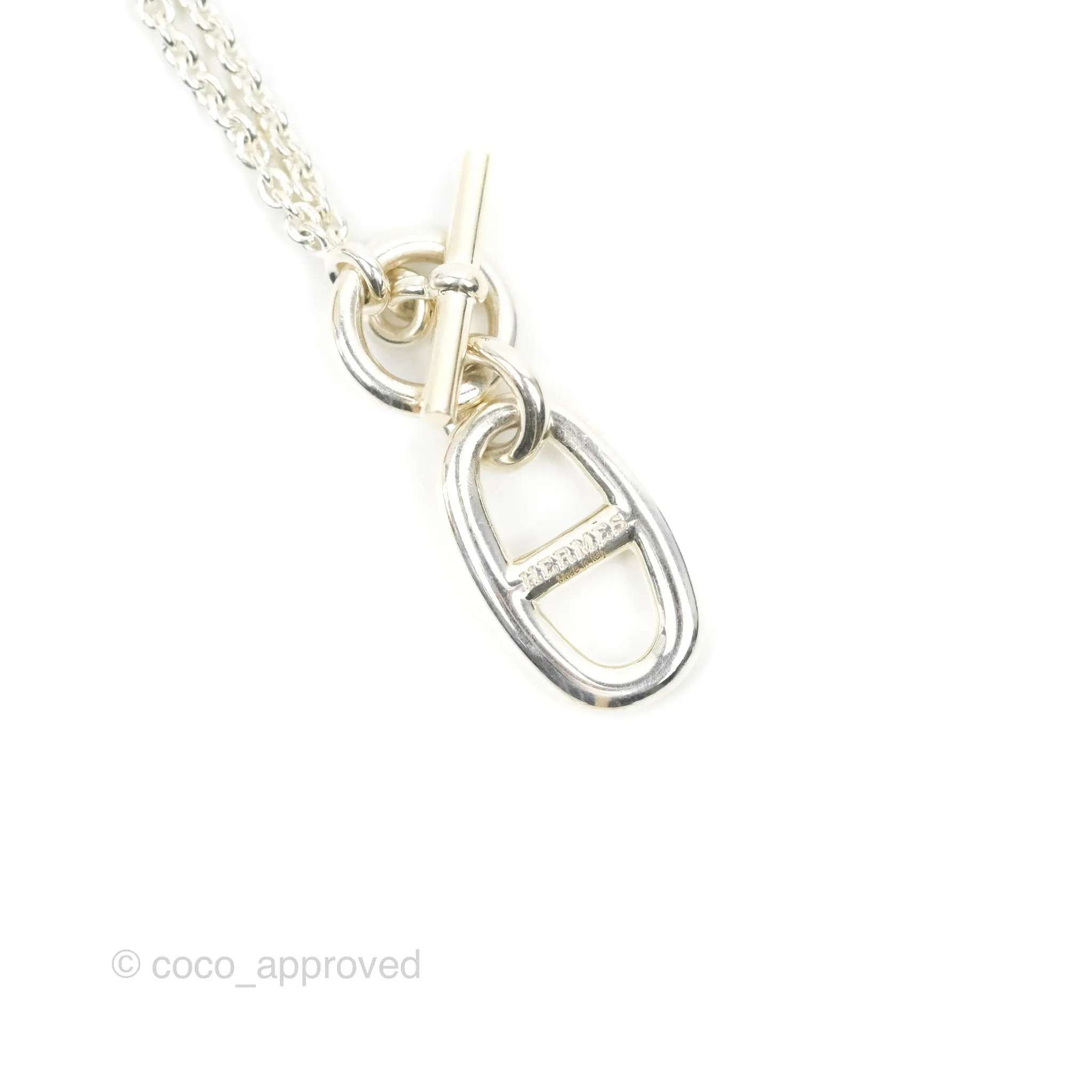 Hermes Chaine d'ancre Pendant Necklace Silver 925