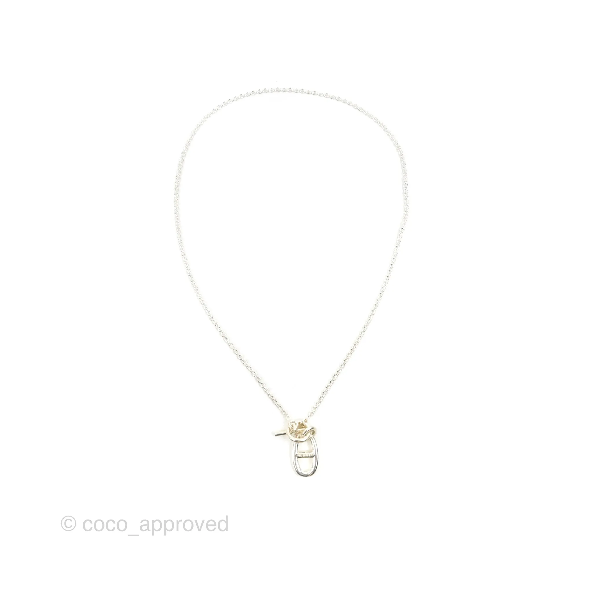 Hermes Chaine d'ancre Pendant Necklace Silver 925