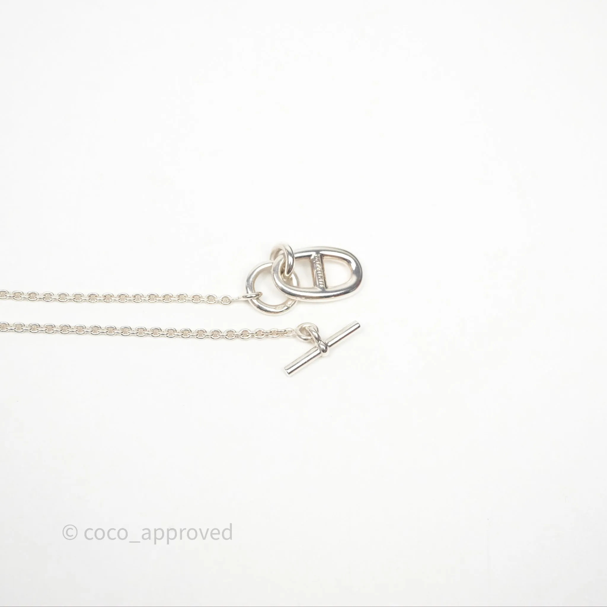 Hermes Chaine d'ancre Pendant Necklace Silver 925