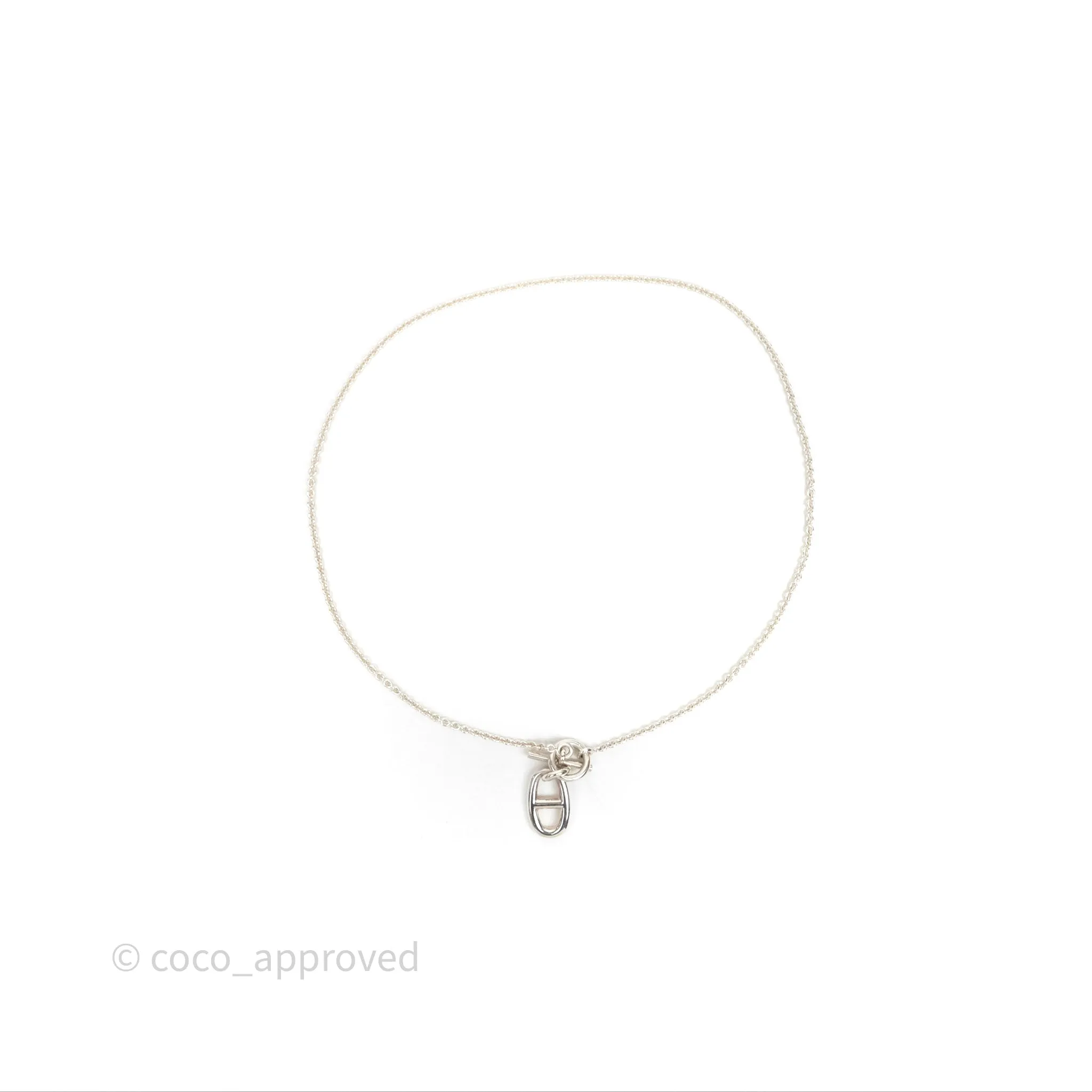 Hermes Chaine d'ancre Pendant Necklace Silver 925