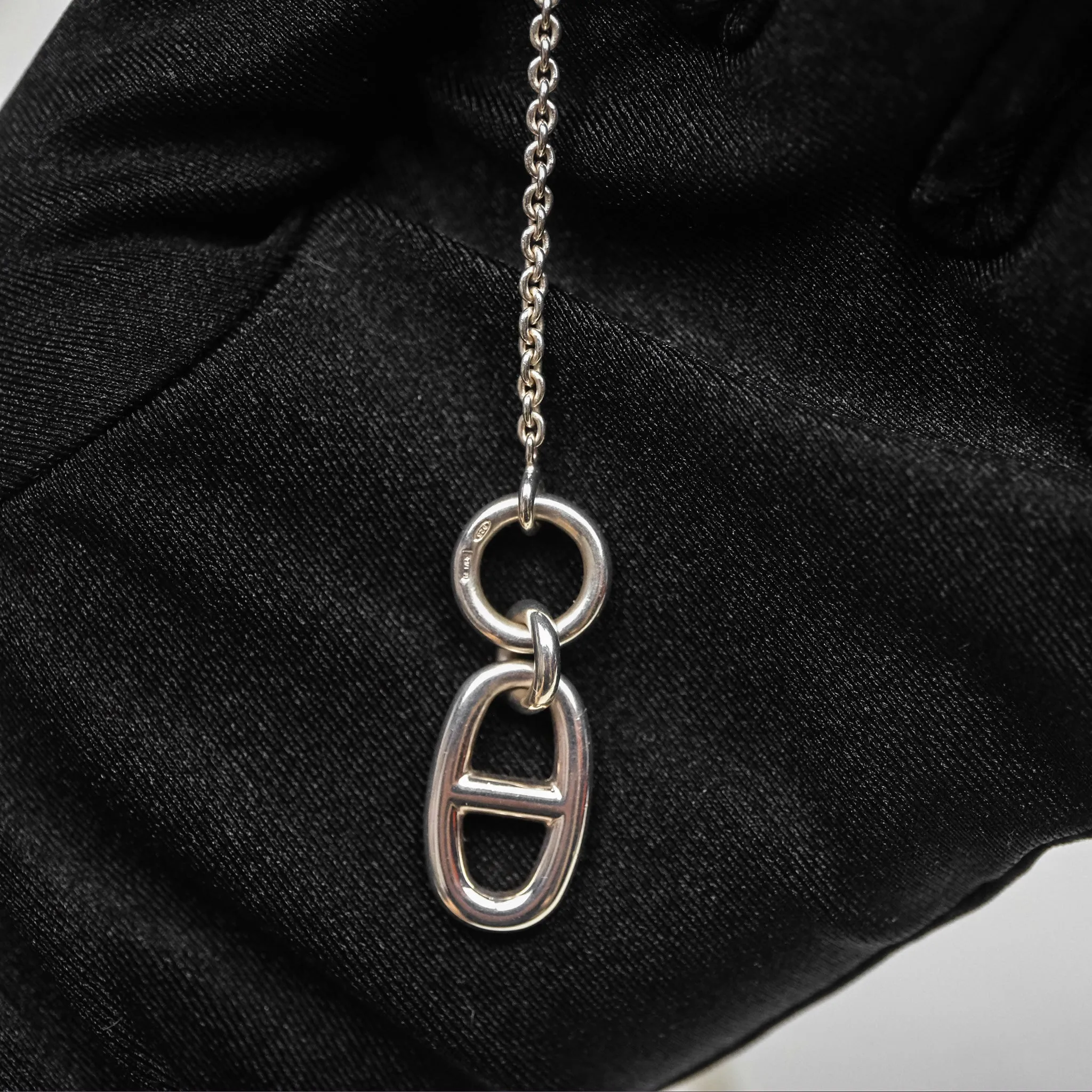 Hermes Chaine d'ancre Pendant Necklace Silver 925