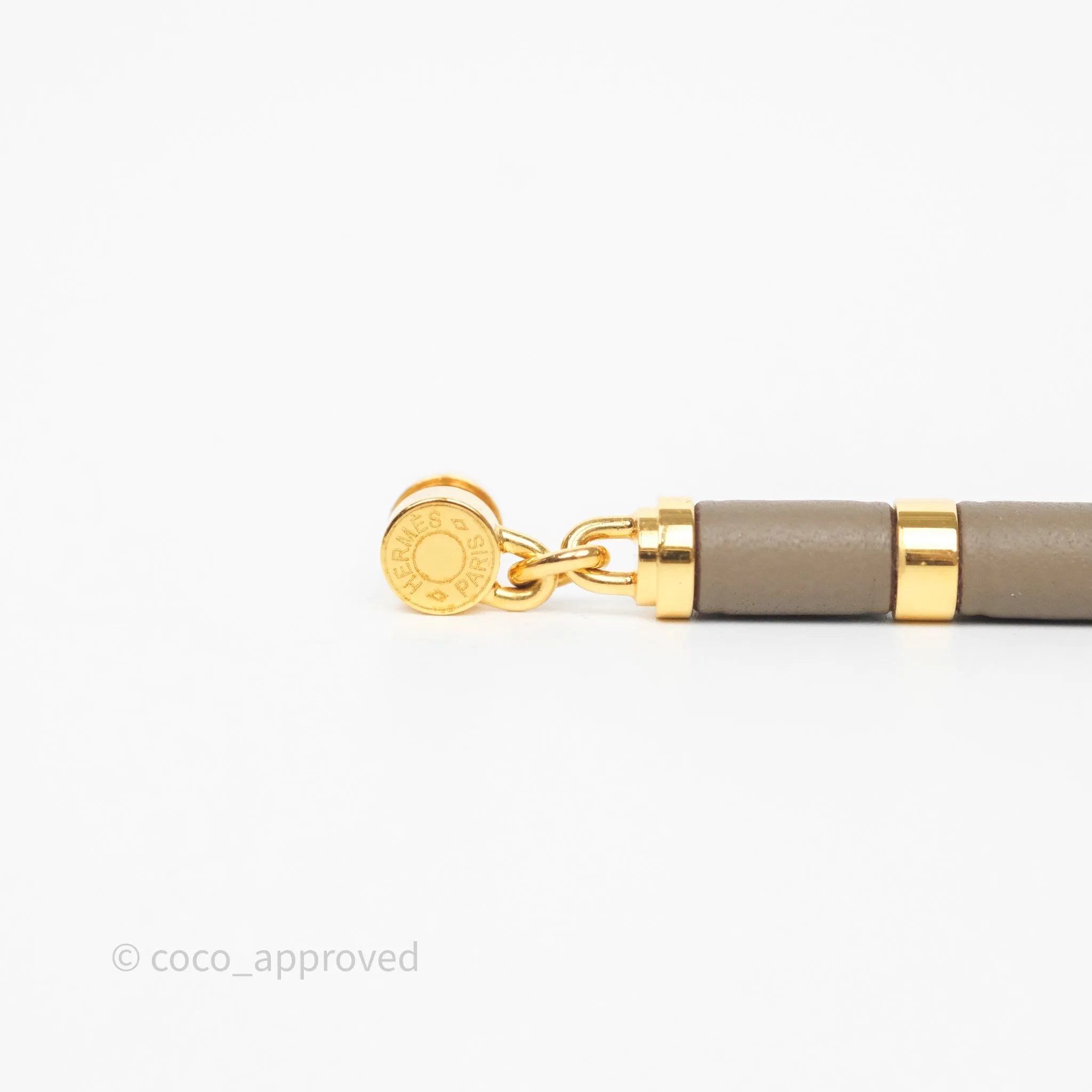 Hermes Charniere Earrings Small Model Etoupe 18