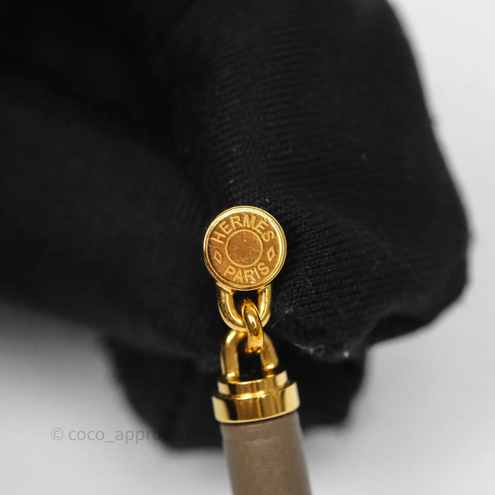 Hermes Charniere Earrings Small Model Etoupe 18