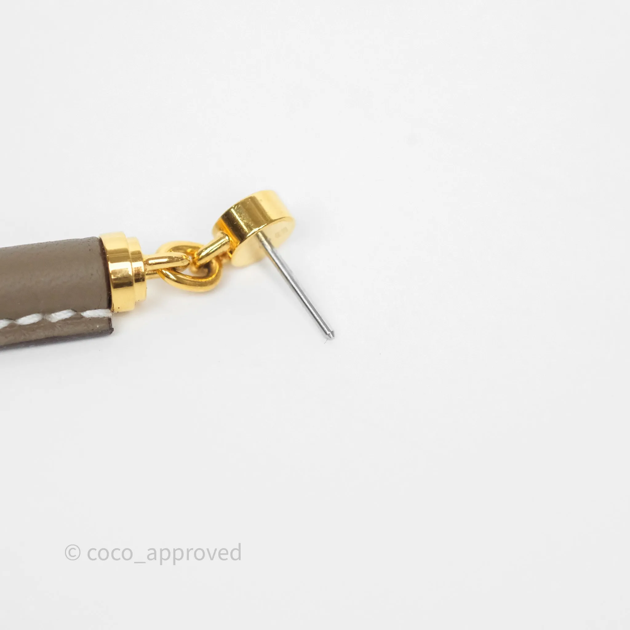 Hermes Charniere Earrings Small Model Etoupe 18