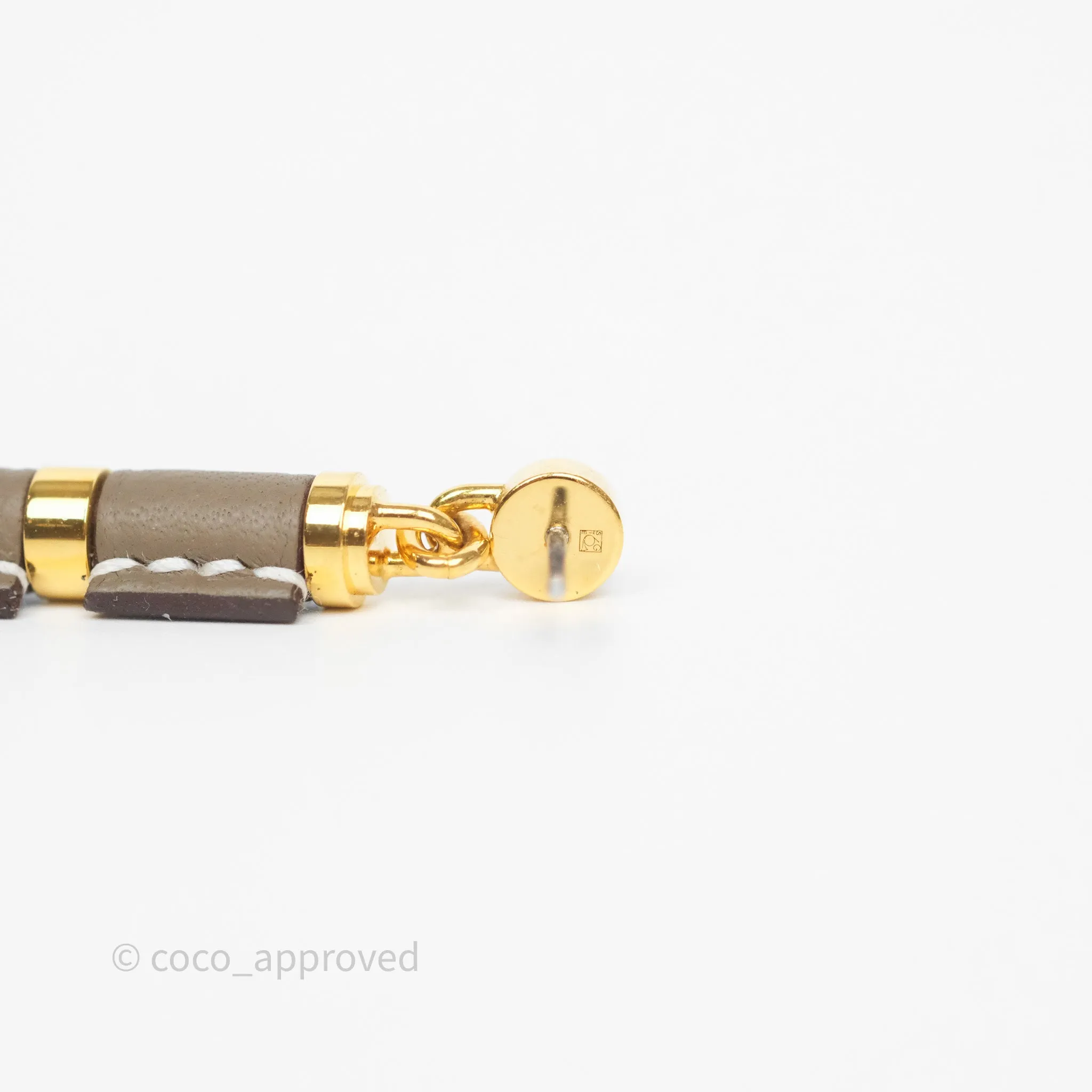 Hermes Charniere Earrings Small Model Etoupe 18