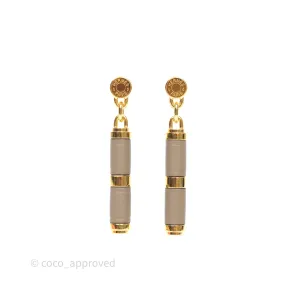 Hermes Charniere Earrings Small Model Etoupe 18