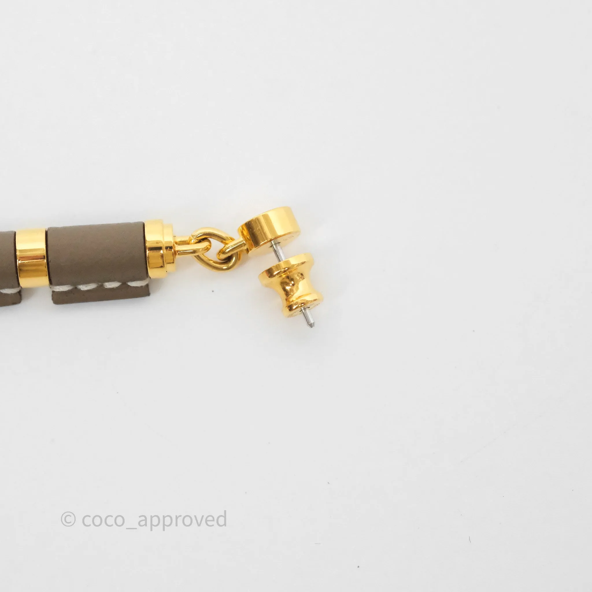 Hermes Charniere Earrings Small Model Etoupe 18