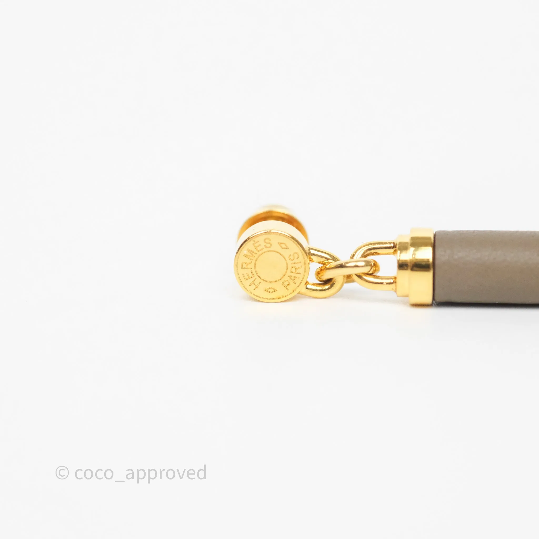 Hermes Charniere Earrings Small Model Etoupe 18