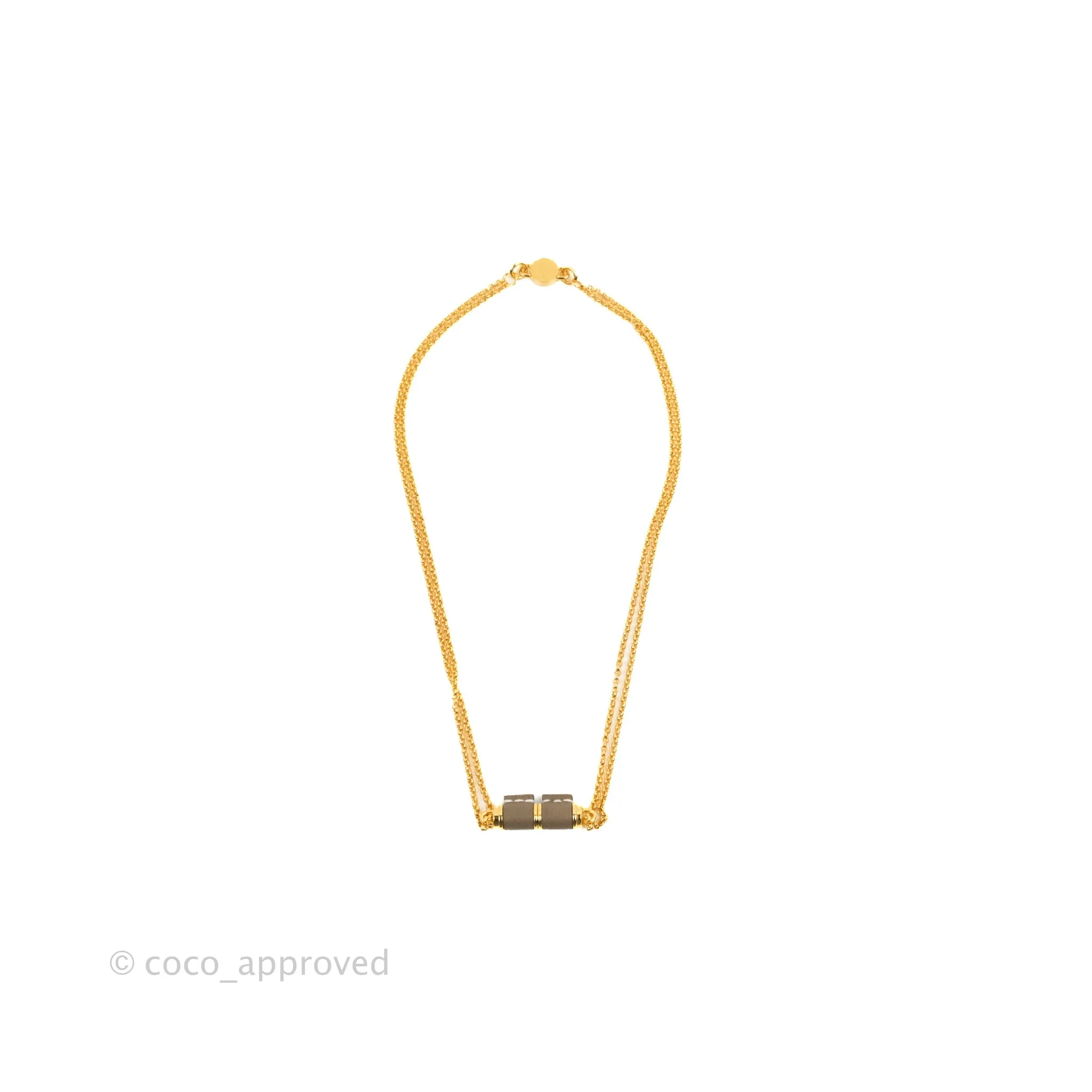 Hermes Charnire Pendent Small Model Etoupe Gold Hardware
