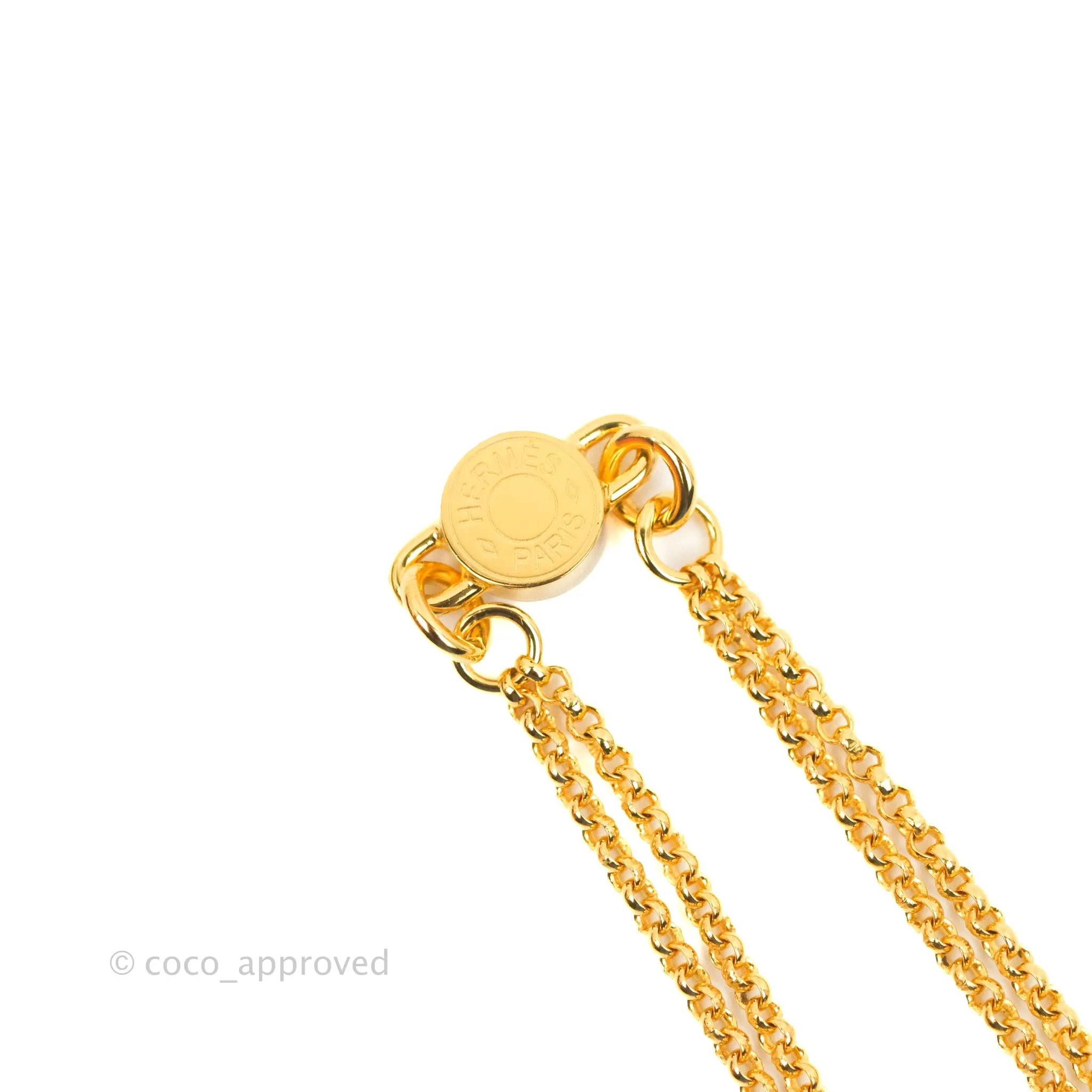 Hermes Charnire Pendent Small Model Etoupe Gold Hardware