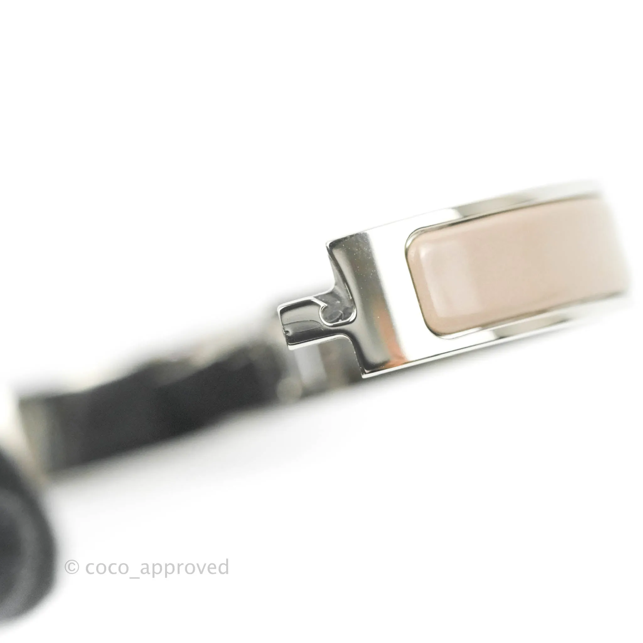 Hermes Clic Cadenas Bracelet Marron Glac Palladium Hardware