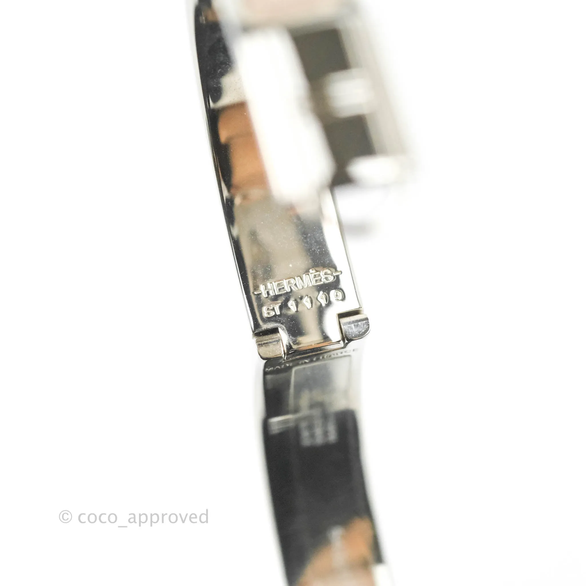 Hermes Clic Cadenas Bracelet Marron Glac Palladium Hardware