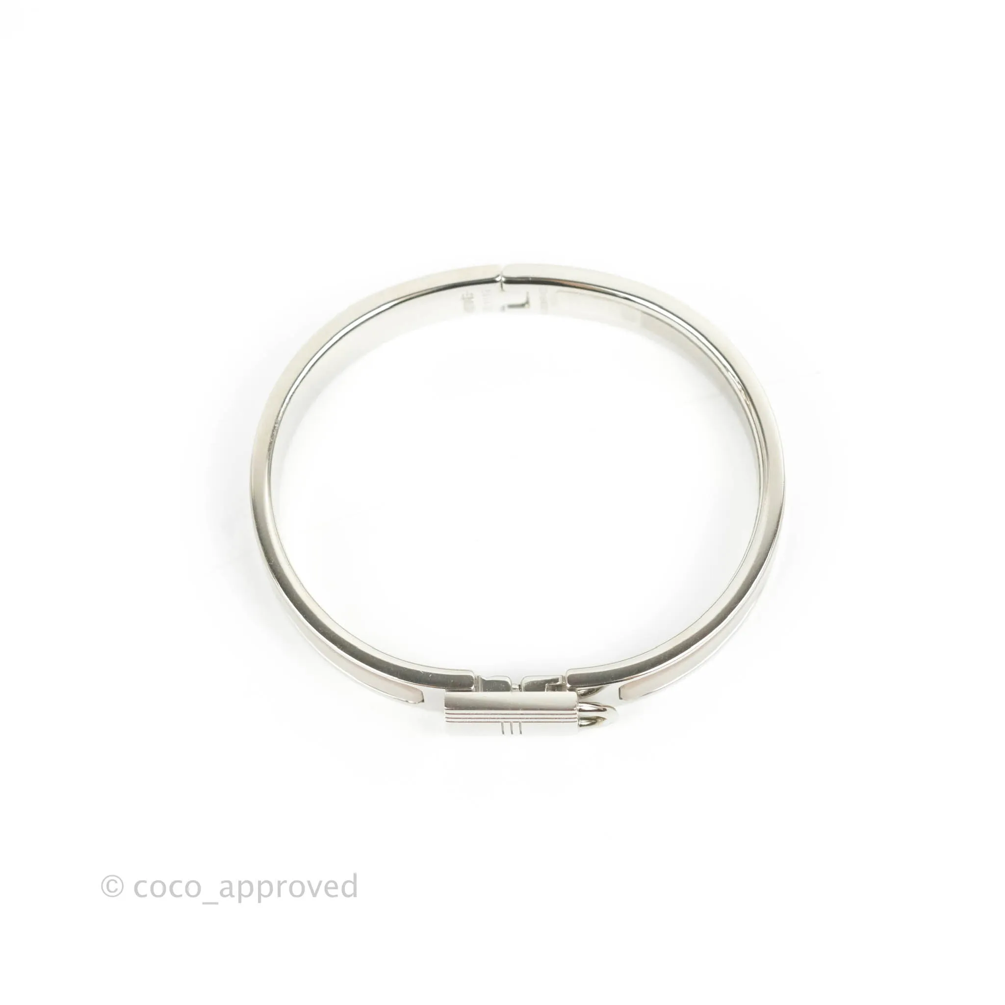 Hermes Clic Cadenas Bracelet Marron Glac Palladium Hardware