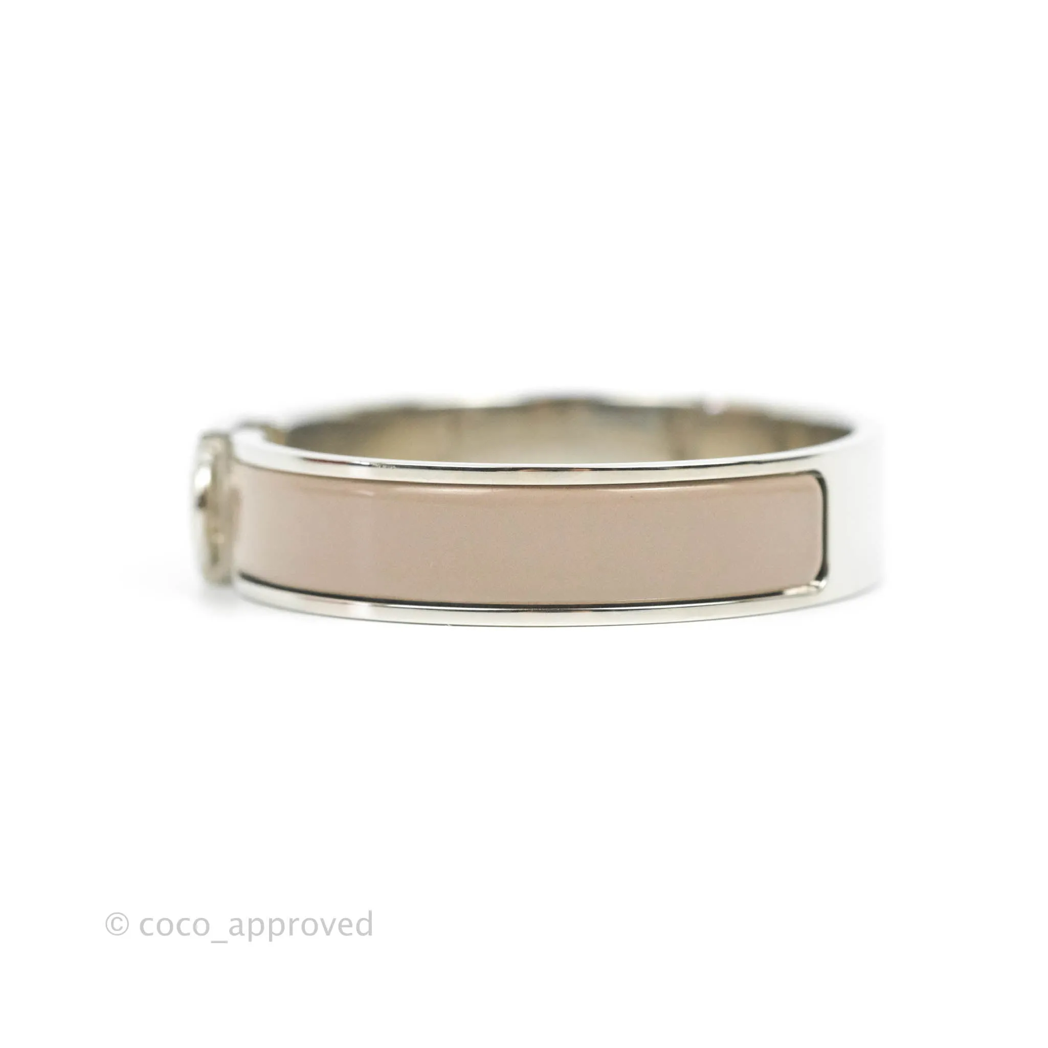 Hermes Clic Cadenas Bracelet Marron Glac Palladium Hardware