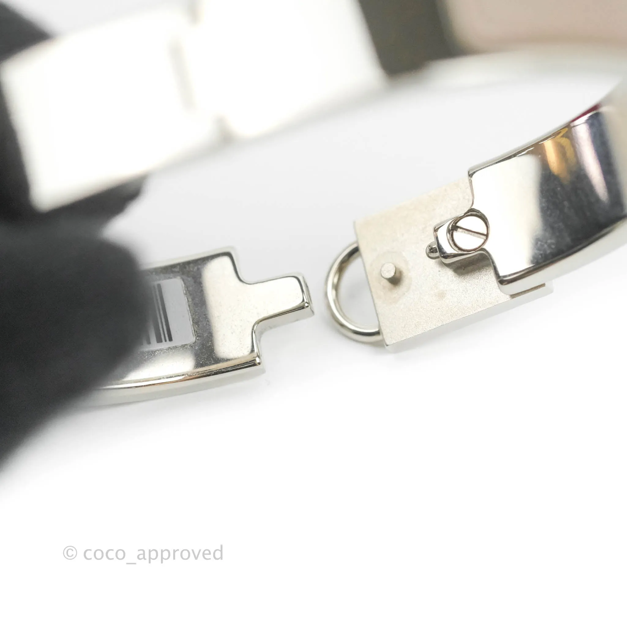Hermes Clic Cadenas Bracelet Marron Glac Palladium Hardware