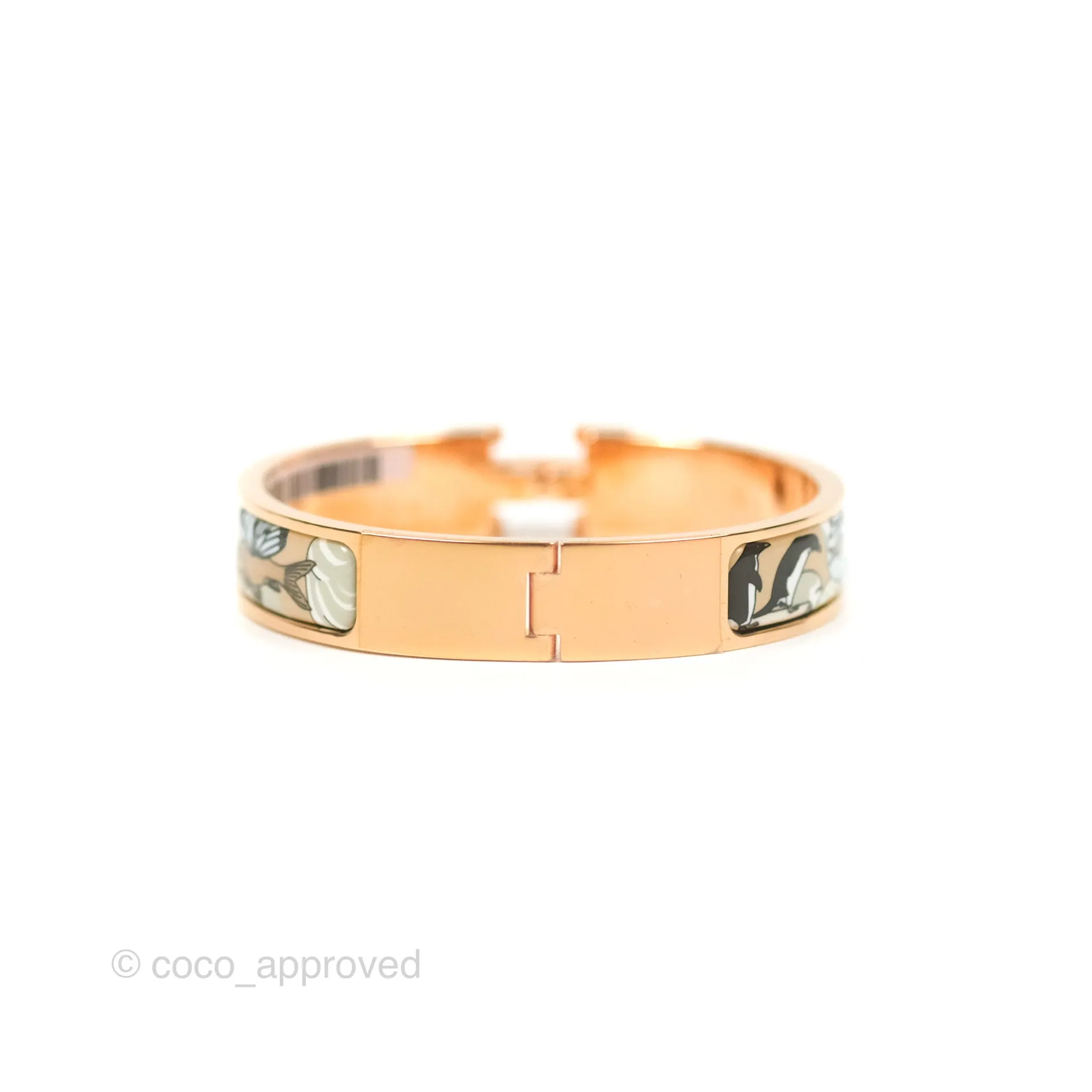 Hermes Clic H Dans les Nuages Bracelet Songe Pastel Rose Gold Hardware