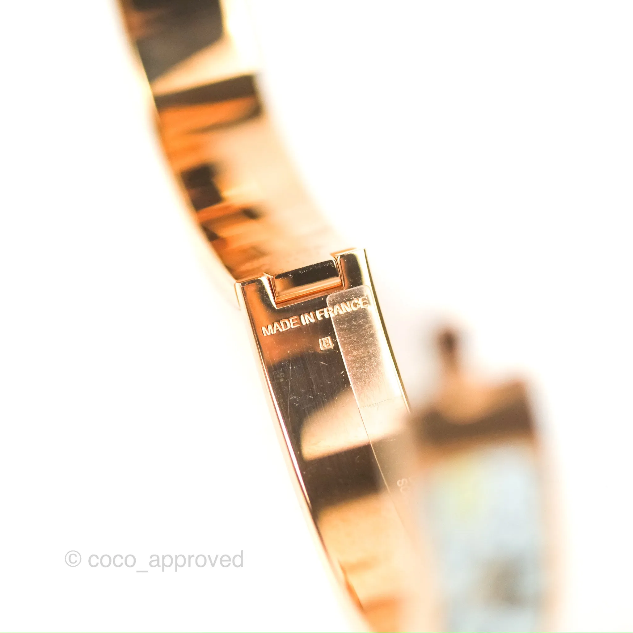 Hermes Clic H Dans les Nuages Bracelet Songe Pastel Rose Gold Hardware