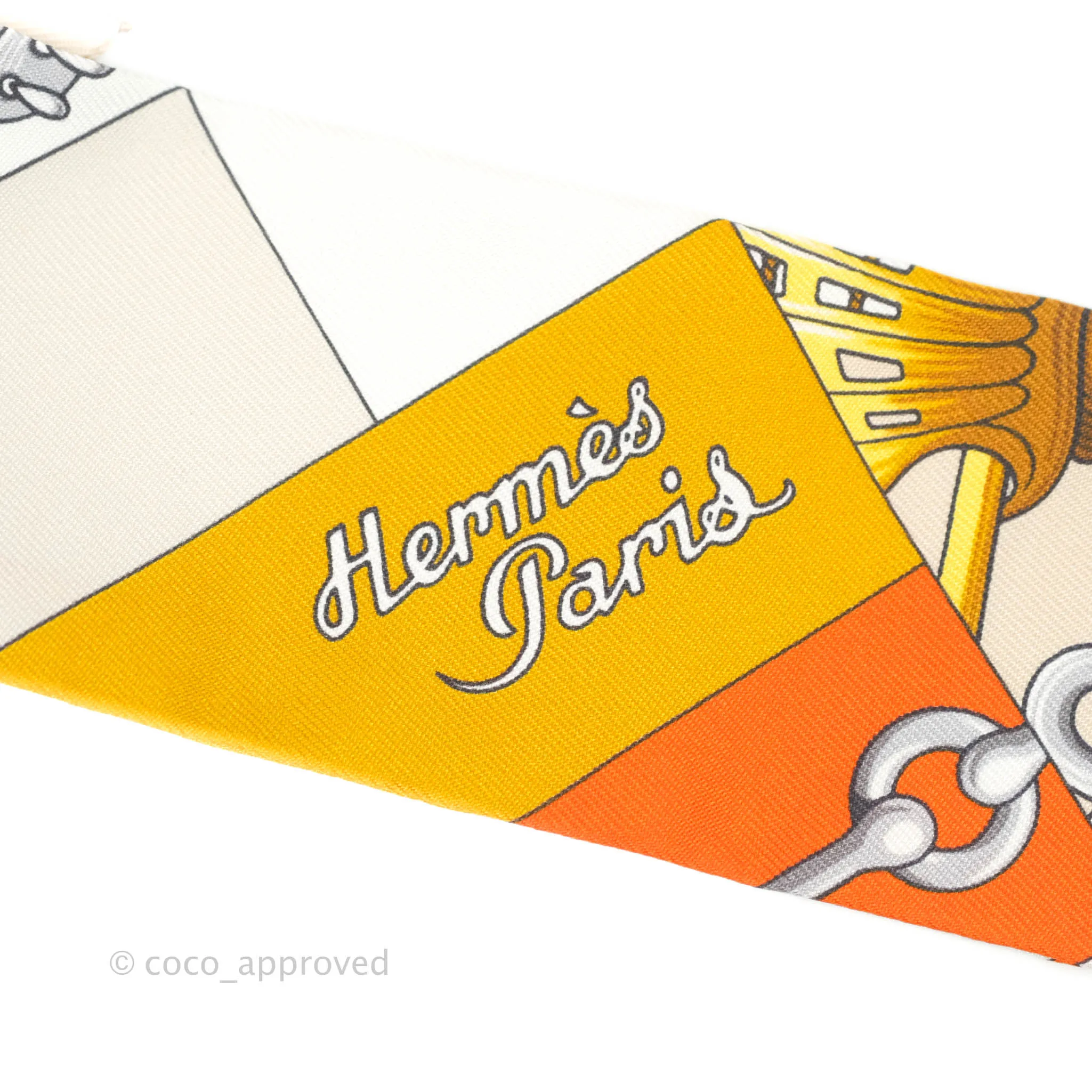 Hermes Cliquetis Twilly MH/Orance/Blanc/Gold