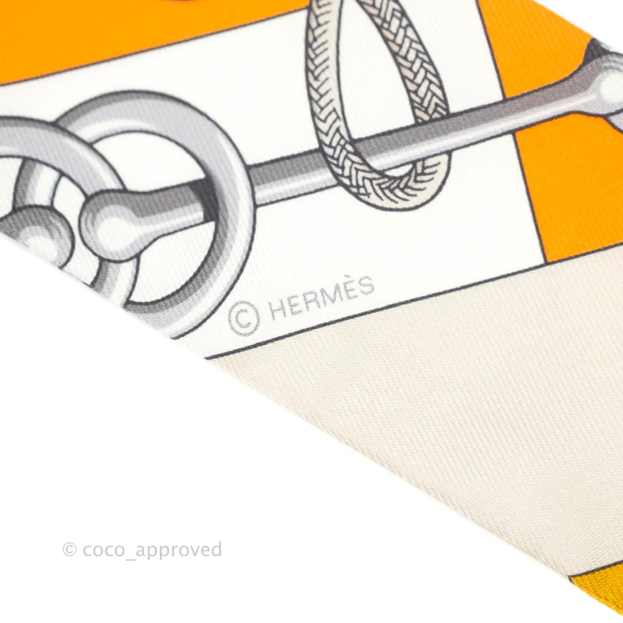 Hermes Cliquetis Twilly MH/Orance/Blanc/Gold