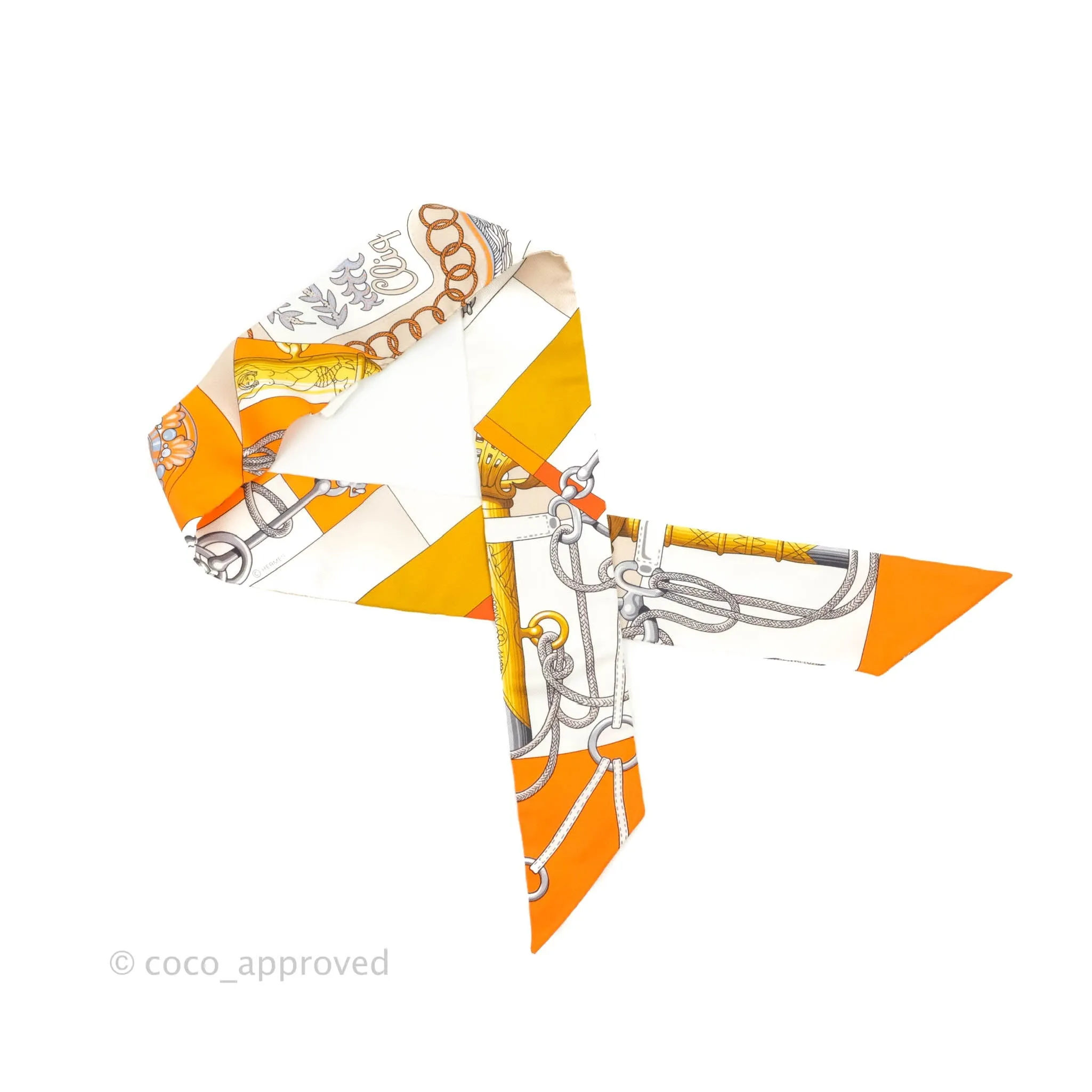 Hermes Cliquetis Twilly MH/Orance/Blanc/Gold