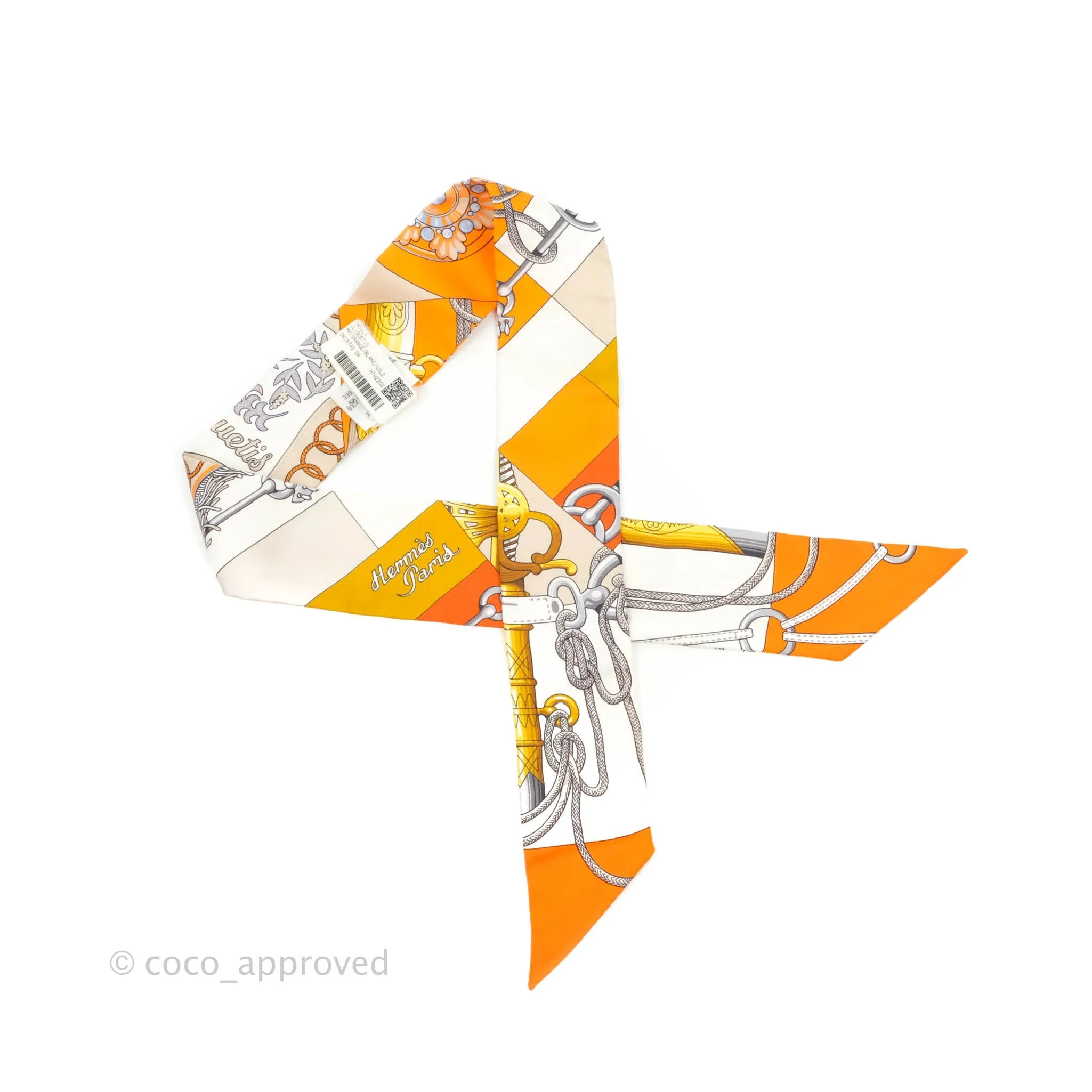 Hermes Cliquetis Twilly MH/Orance/Blanc/Gold