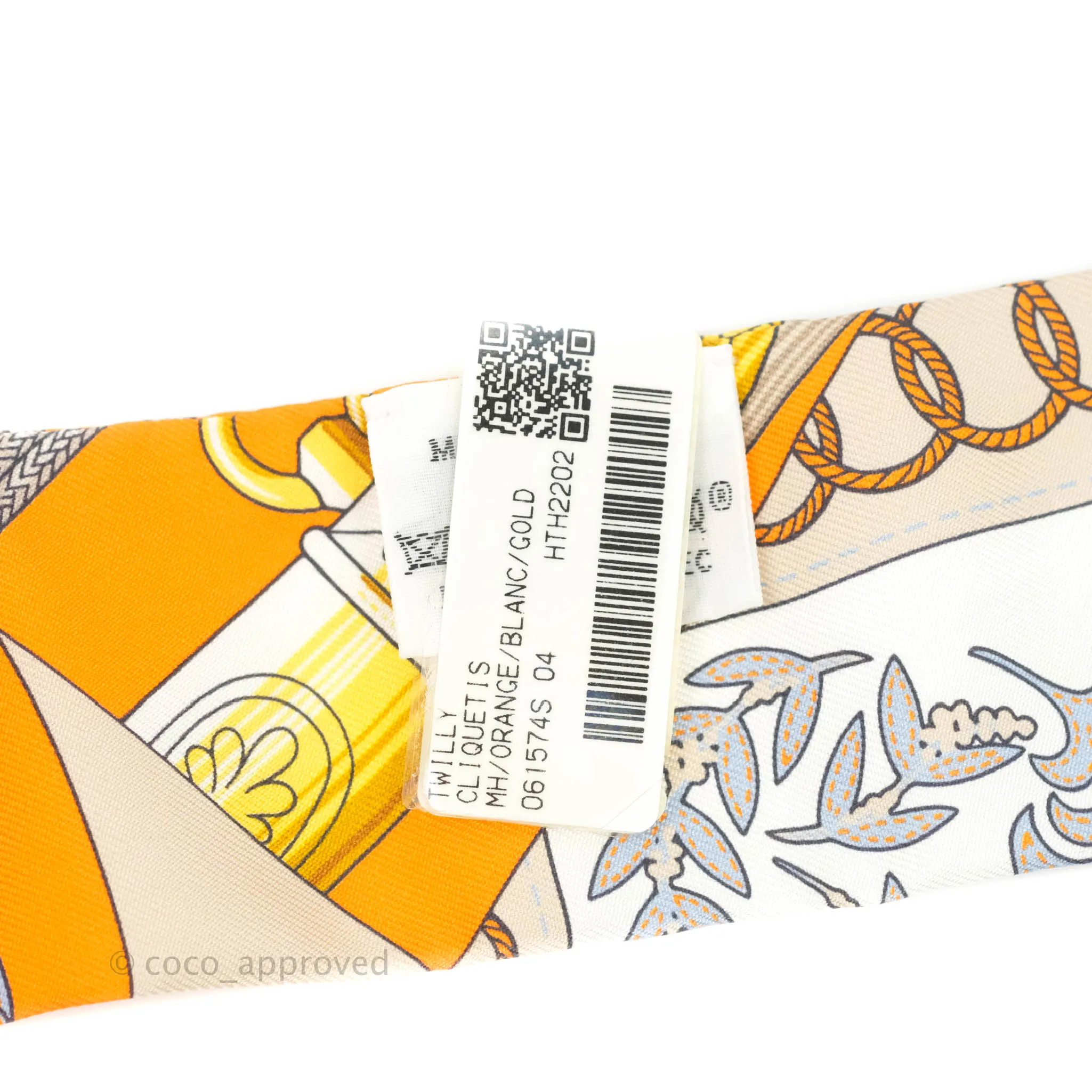 Hermes Cliquetis Twilly MH/Orance/Blanc/Gold