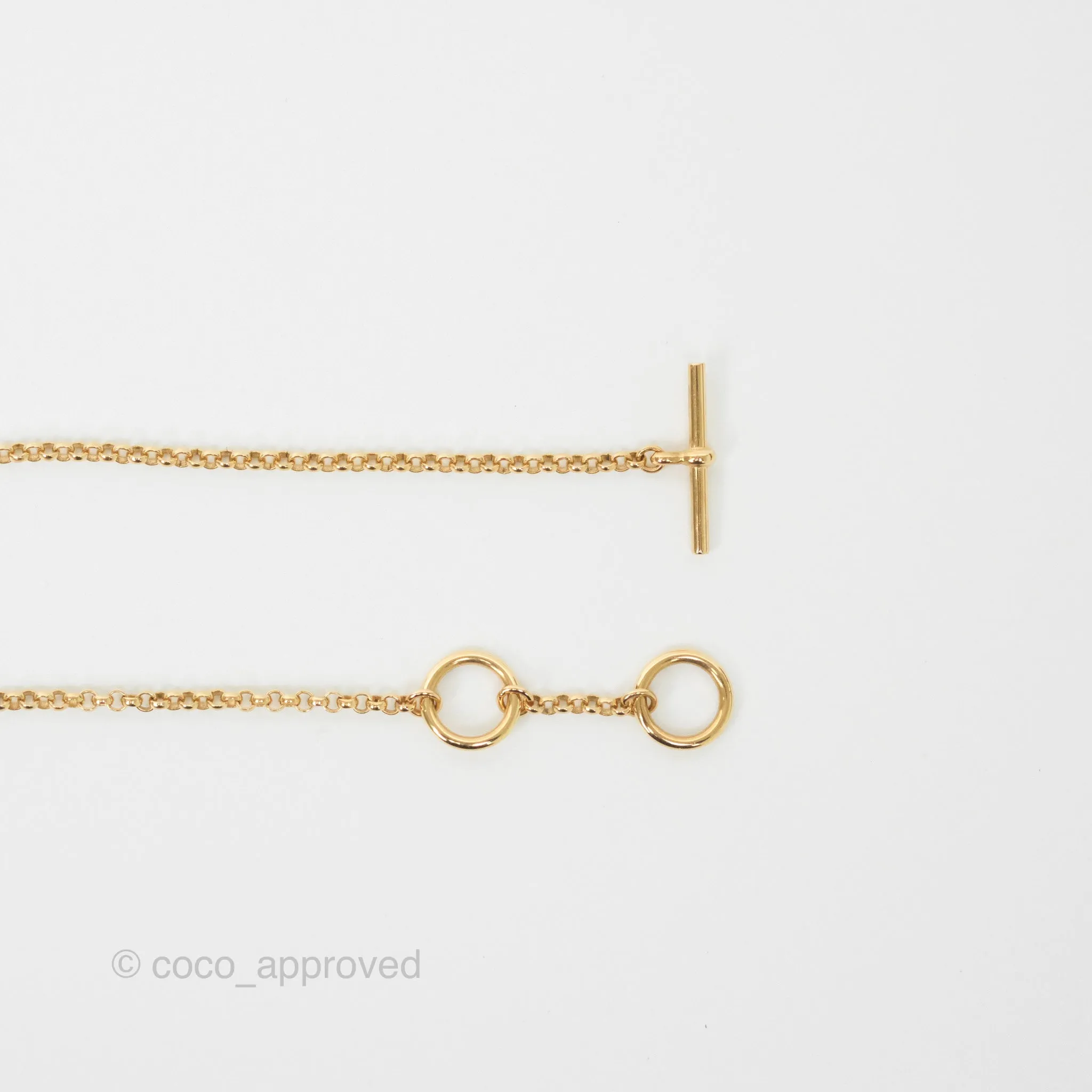 Hermes Clou de Selle Gambade Necklace Diamond Rose Gold