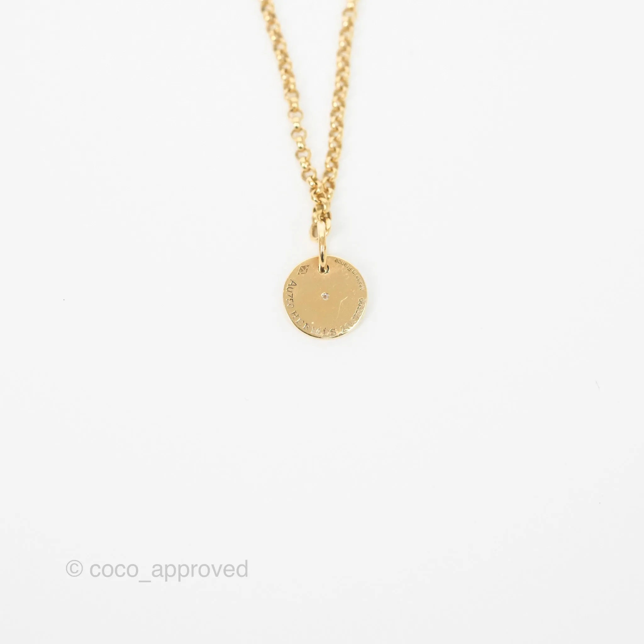 Hermes Clou de Selle Gambade Necklace Diamond Rose Gold
