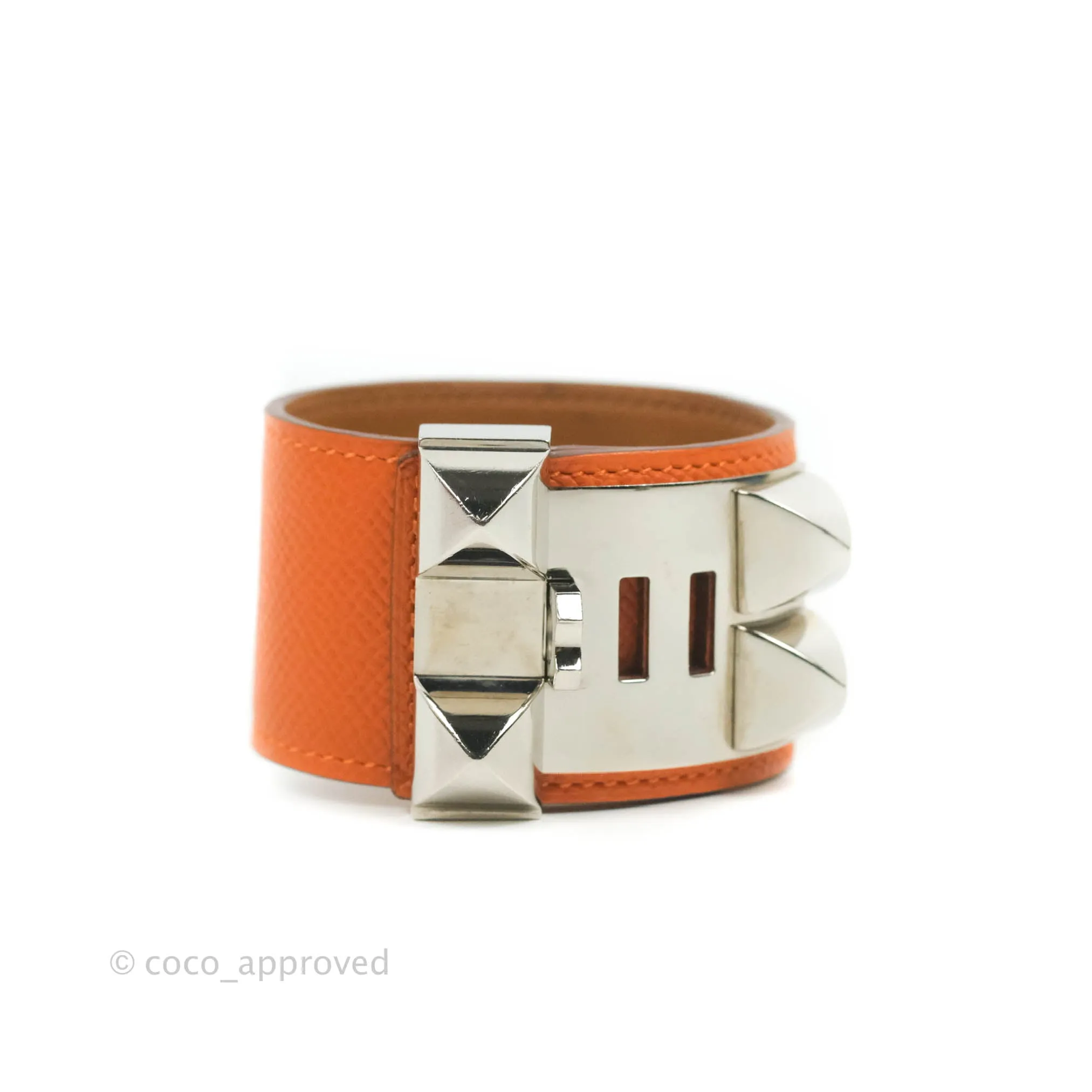 Hermes Collier De Chien 24 bracelet Orange