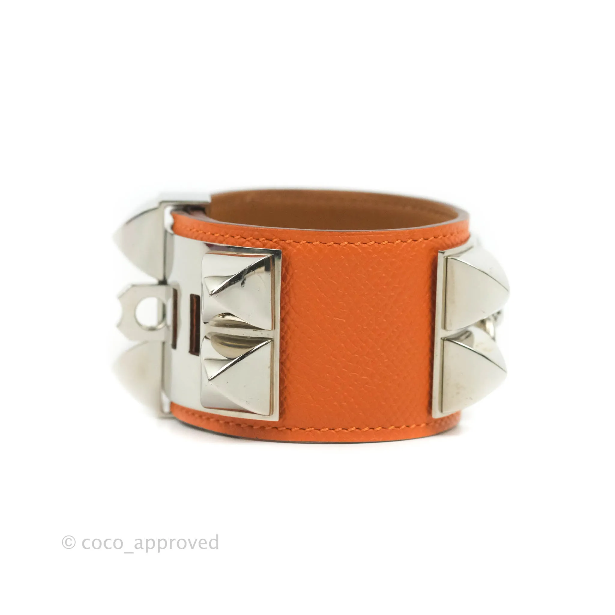 Hermes Collier De Chien 24 bracelet Orange