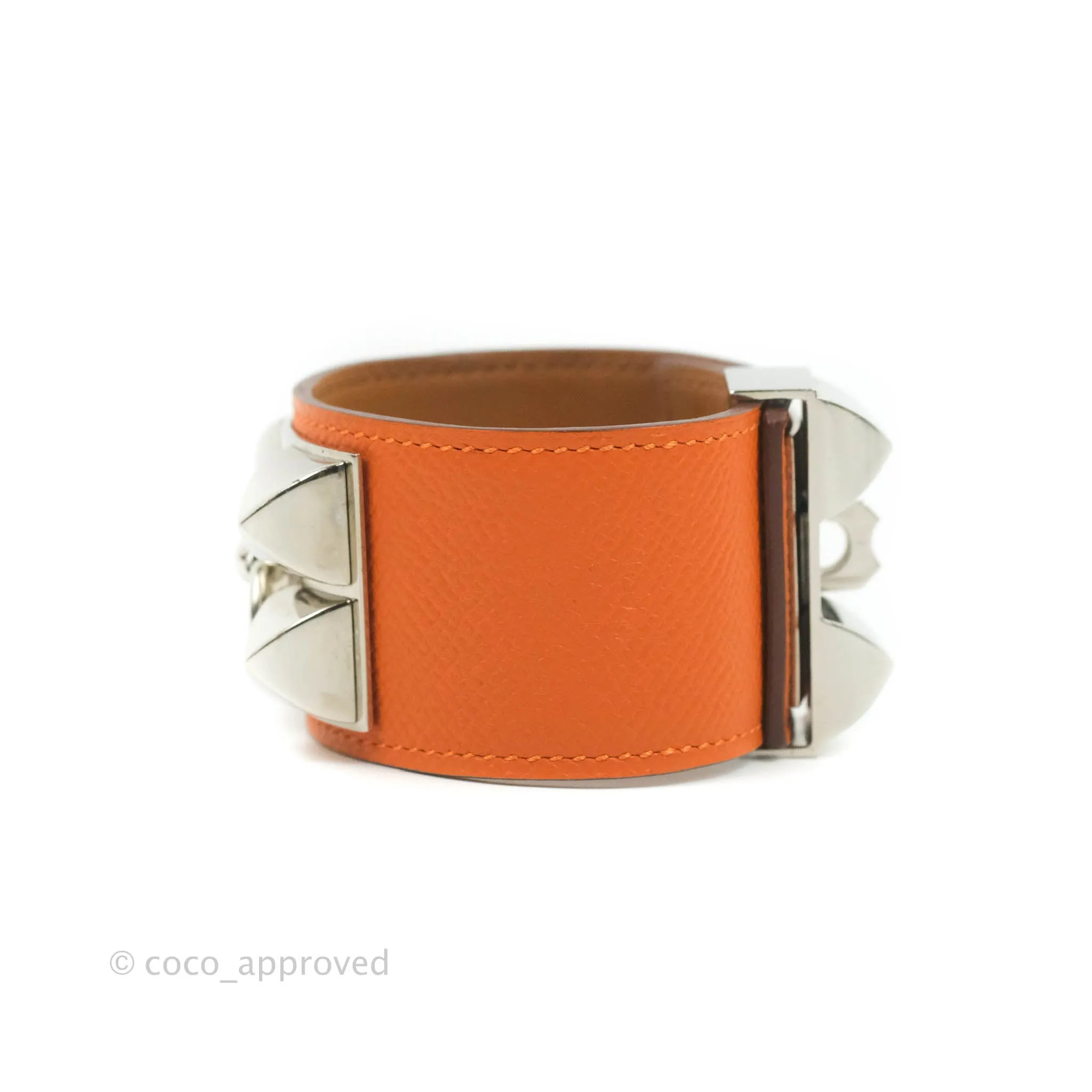 Hermes Collier De Chien 24 bracelet Orange