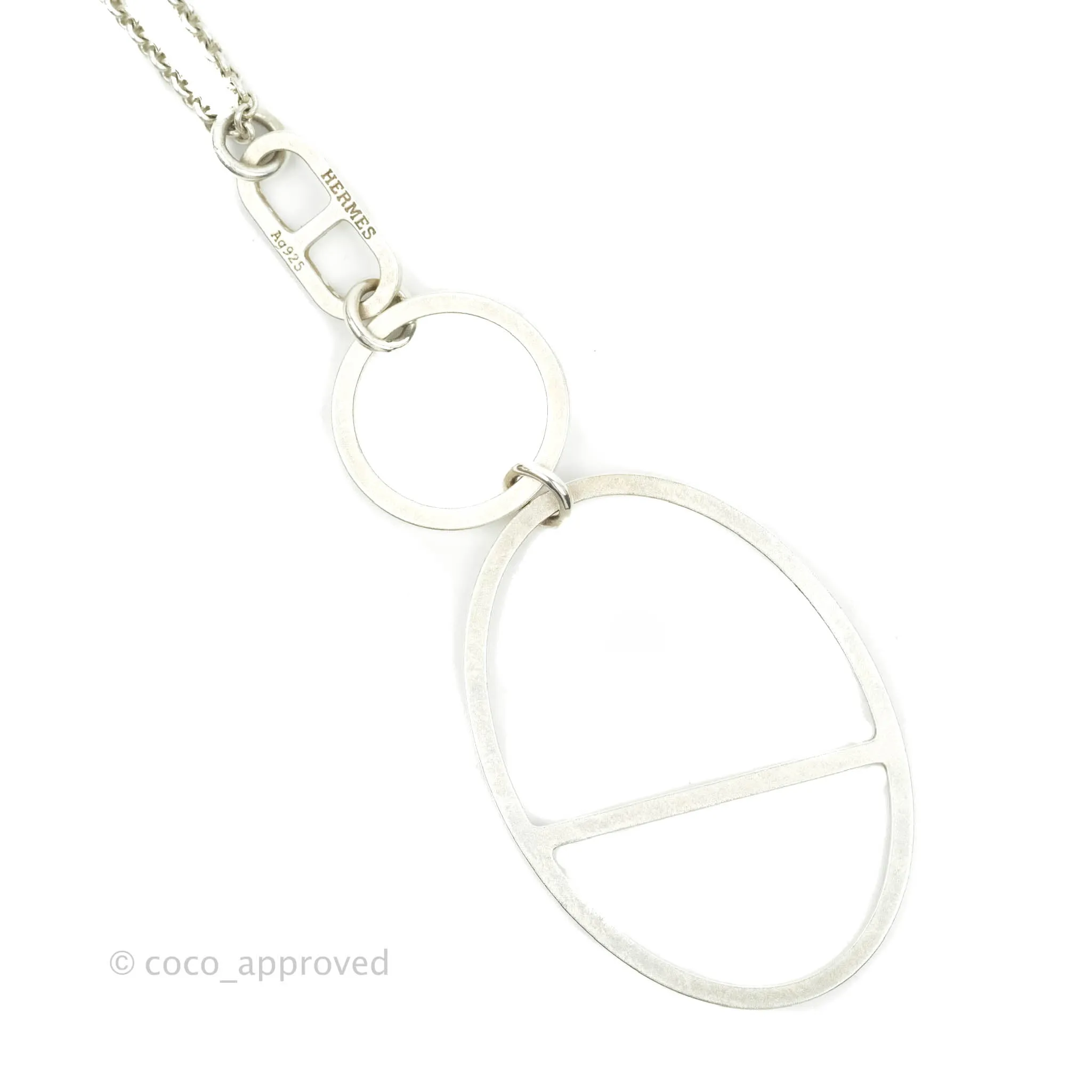 Hermes d'ancre Silver Necklace