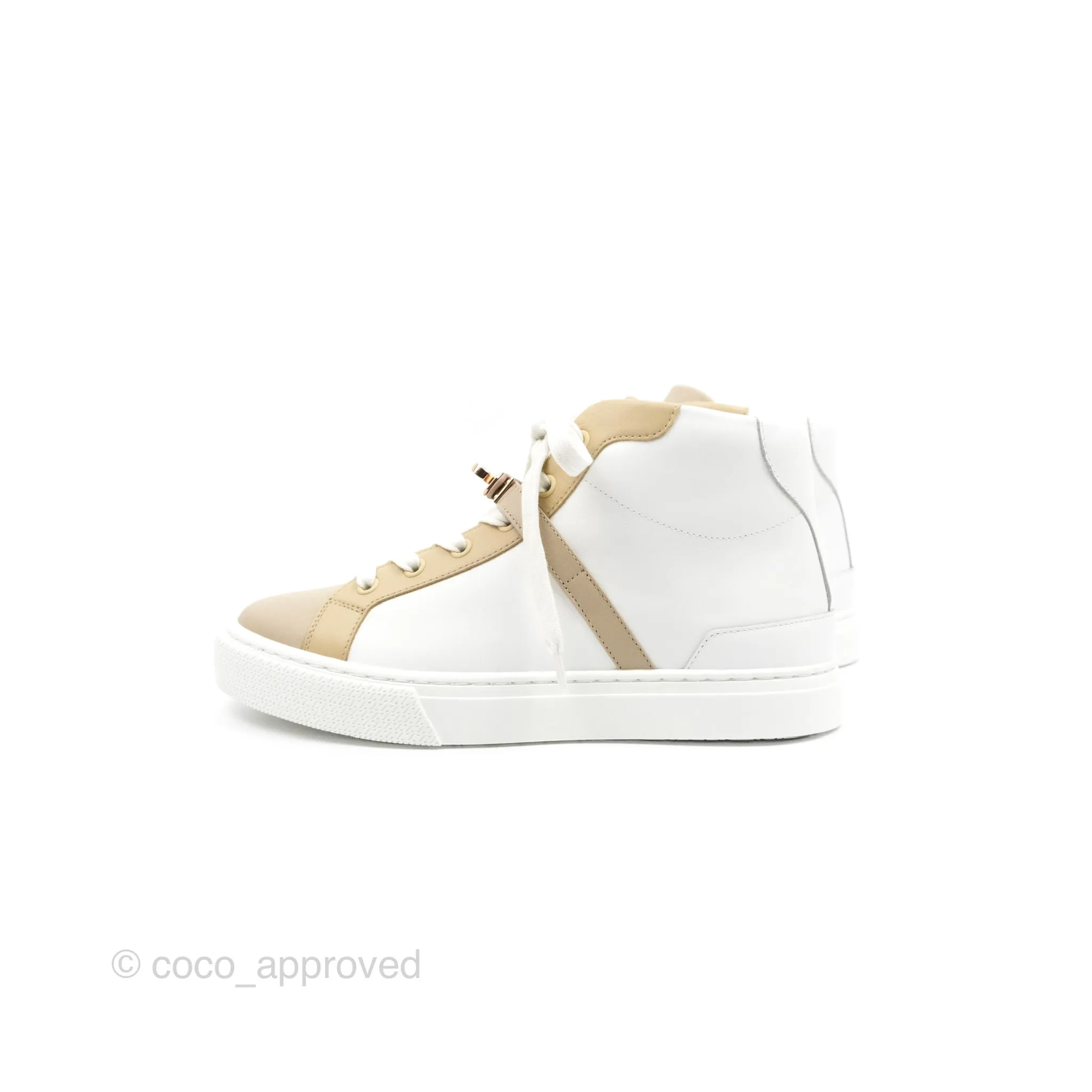 Hermes Daydream High-top Sneaker Multicolore Blanc Rose Gold Size 37.5