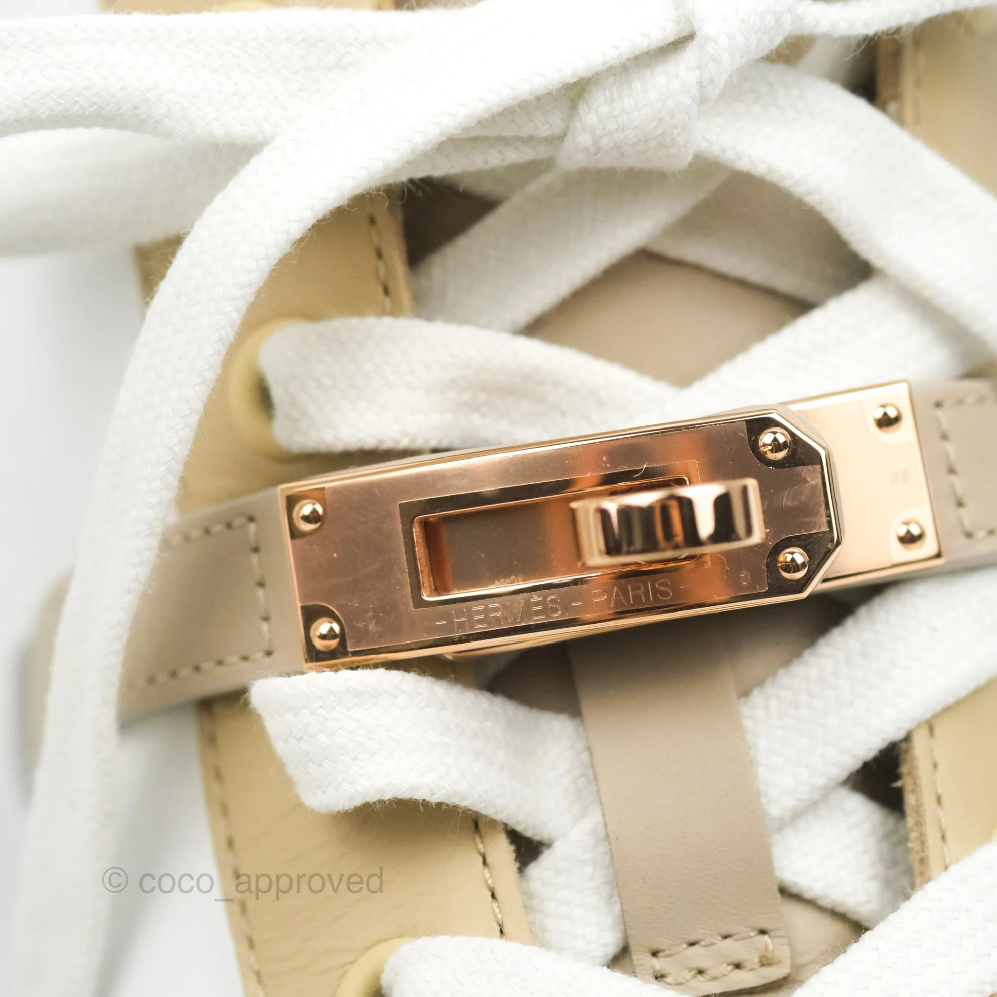 Hermes Daydream High-top Sneaker Multicolore Blanc Rose Gold Size 37.5