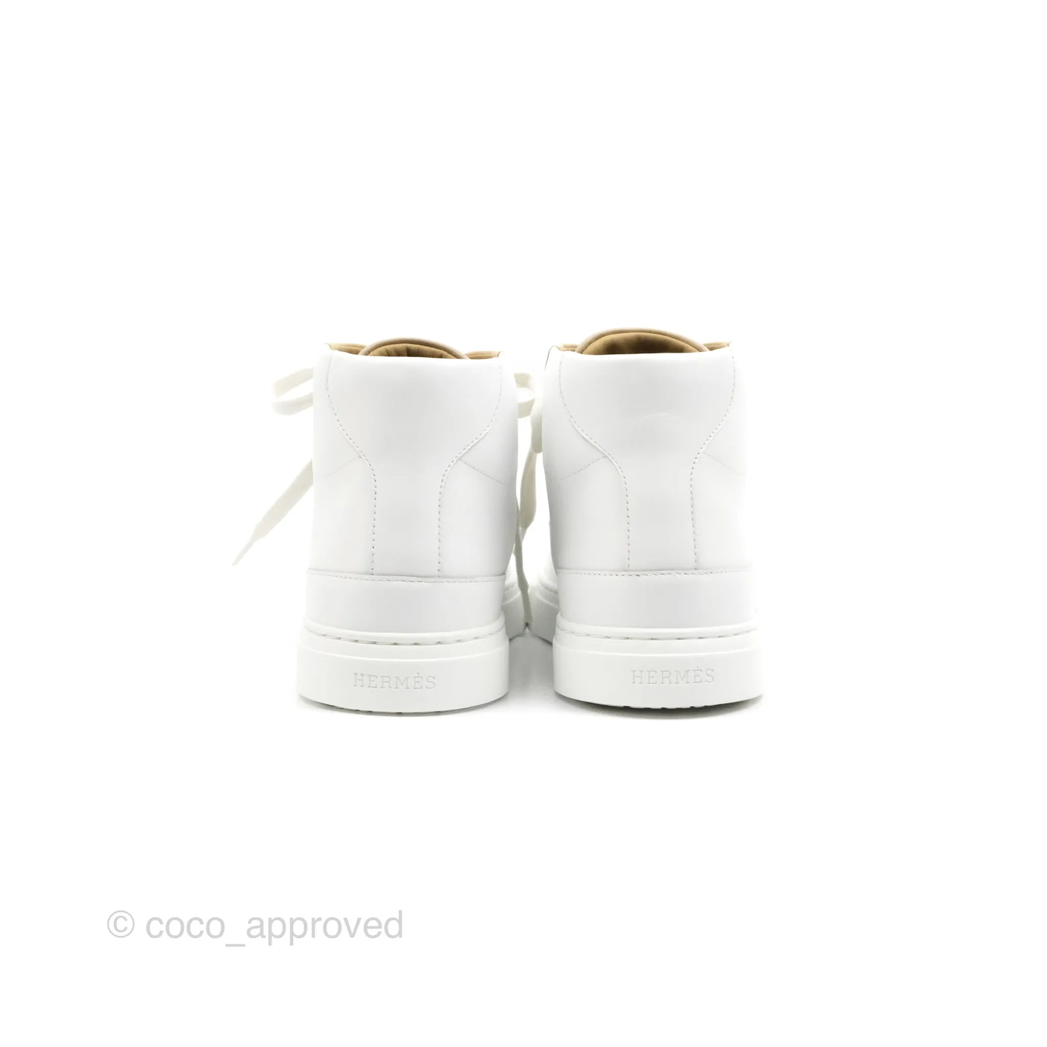 Hermes Daydream High-top Sneaker Multicolore Blanc Rose Gold Size 37.5