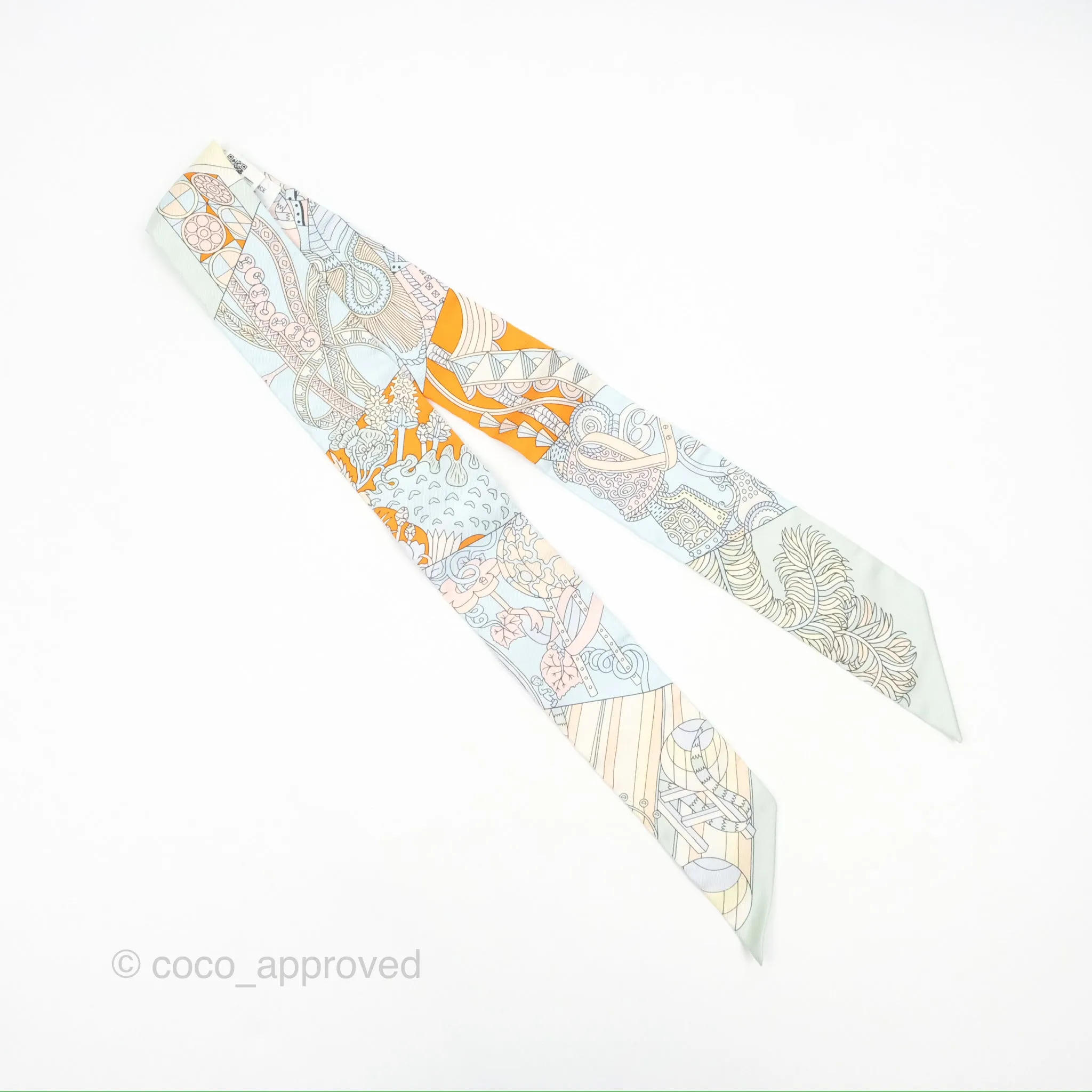Hermes De l'Ombrelle aux Duels Silk Twilly