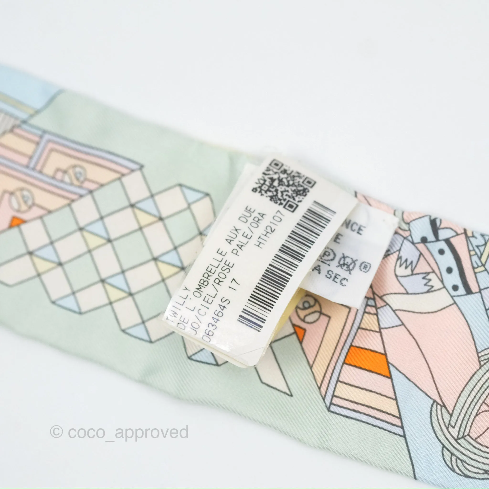 Hermes De l'Ombrelle aux Duels Silk Twilly