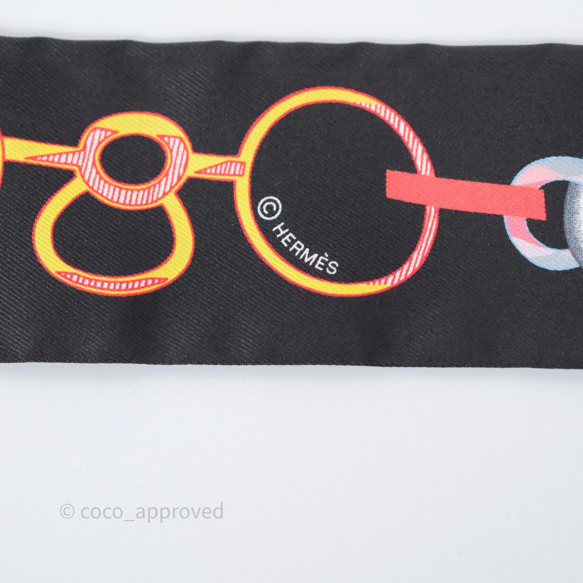 Hermes Do Re Boucles Silk Twilly