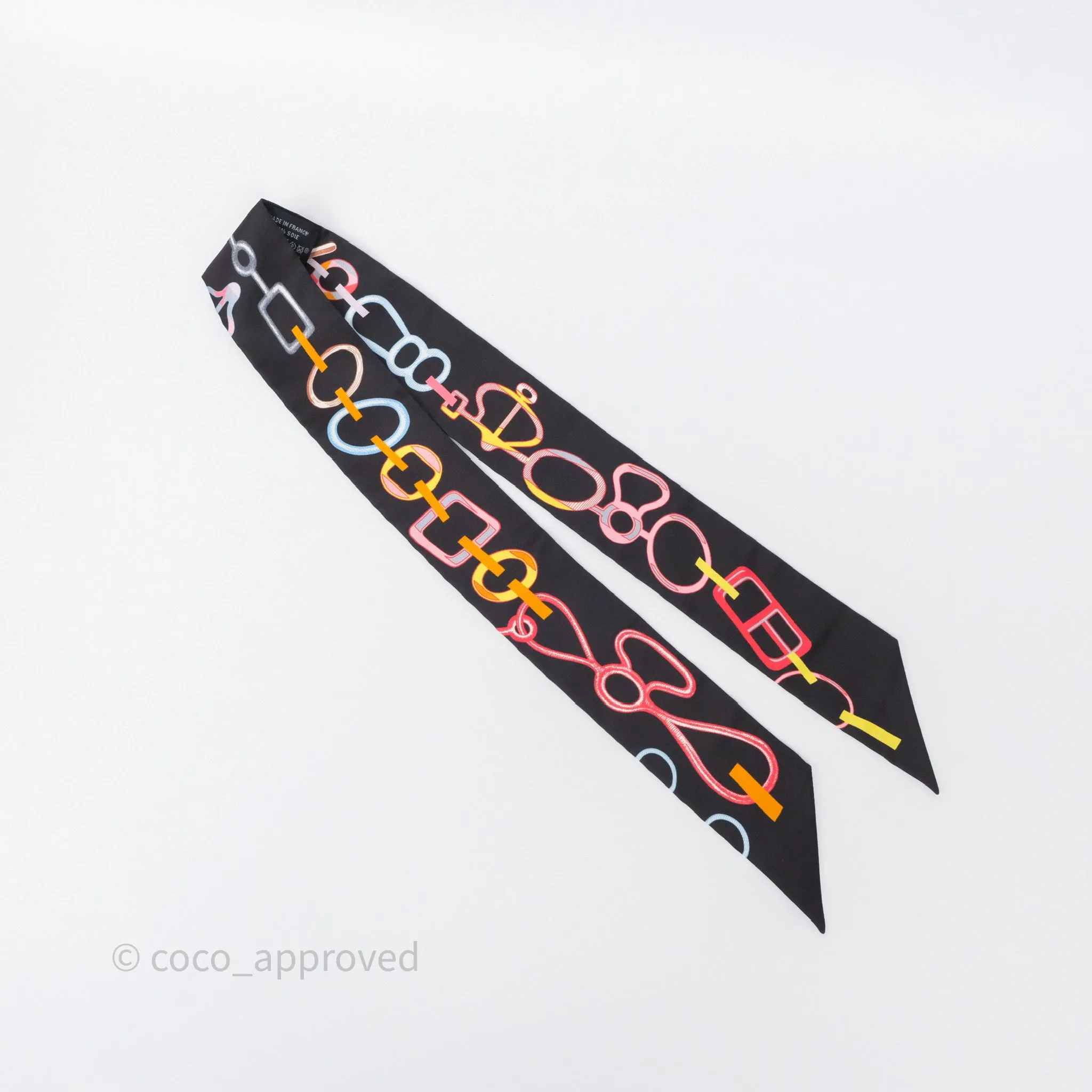 Hermes Do Re Boucles Silk Twilly