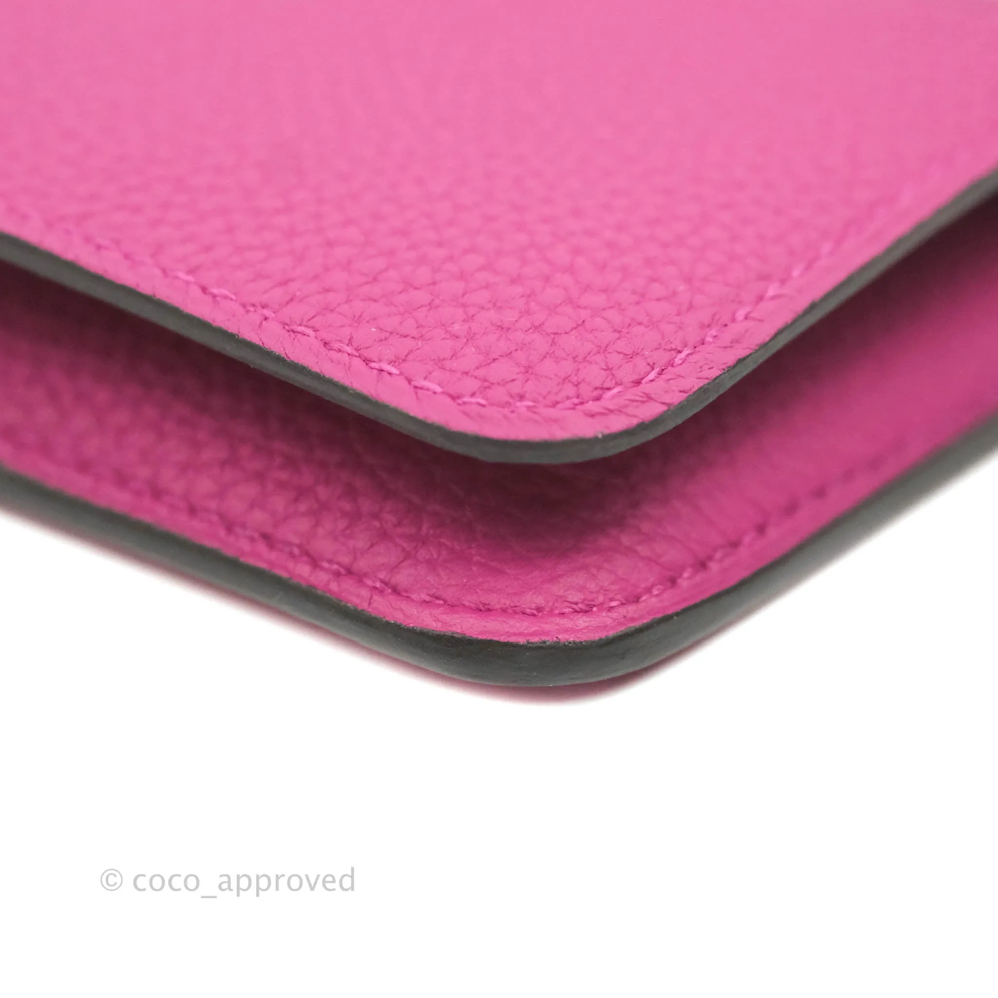 Hermes Dogon Compact wallet Rose Pourpre Silver Hardware